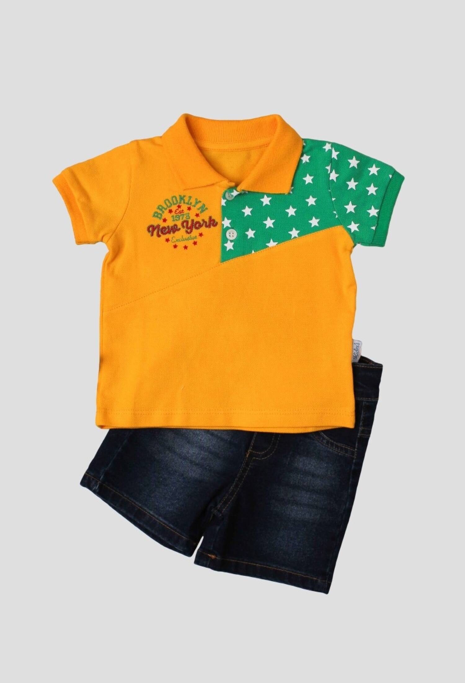 Toptan Bebek 2'li Tişört ve Kot Şort Takım 6-24M 1026-35053 - 1026-35053 - Brand: Kidexs - Kids & Bby Clothes From Peralane Kids Turkey