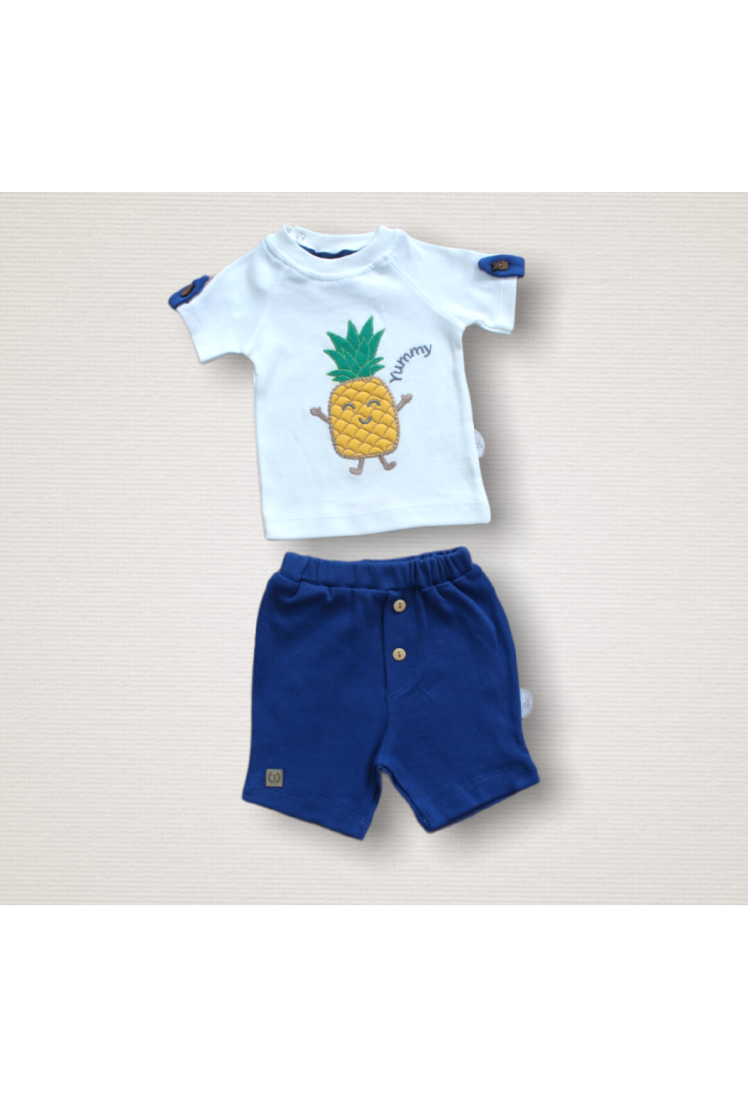 Toptan Bebek 2'li Tişört ve Şort Takım 1-12M 1074-75543-07 - 1074-75543-07 - Brand: Tomuycuk - Kids & Bby Clothes From Peralane Kids Turkey