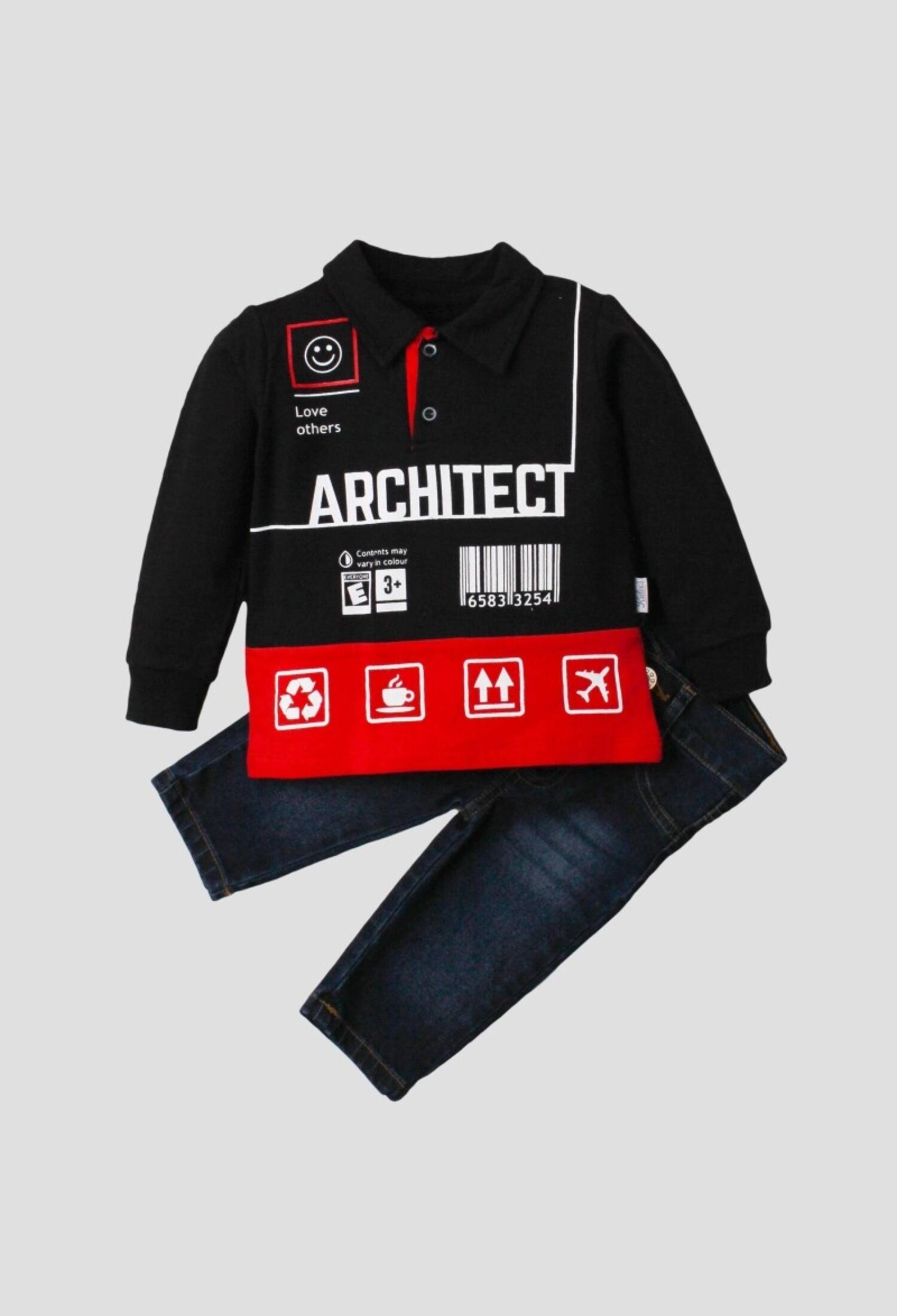 Toptan Bebek 2'li Uzun Kollu Tişört ve Kot Pantolon Takım 9-24M 1026-35034 - 1026-35034 - Brand: Kidexs - Kids & Bby Clothes From Peralane Kids Turkey