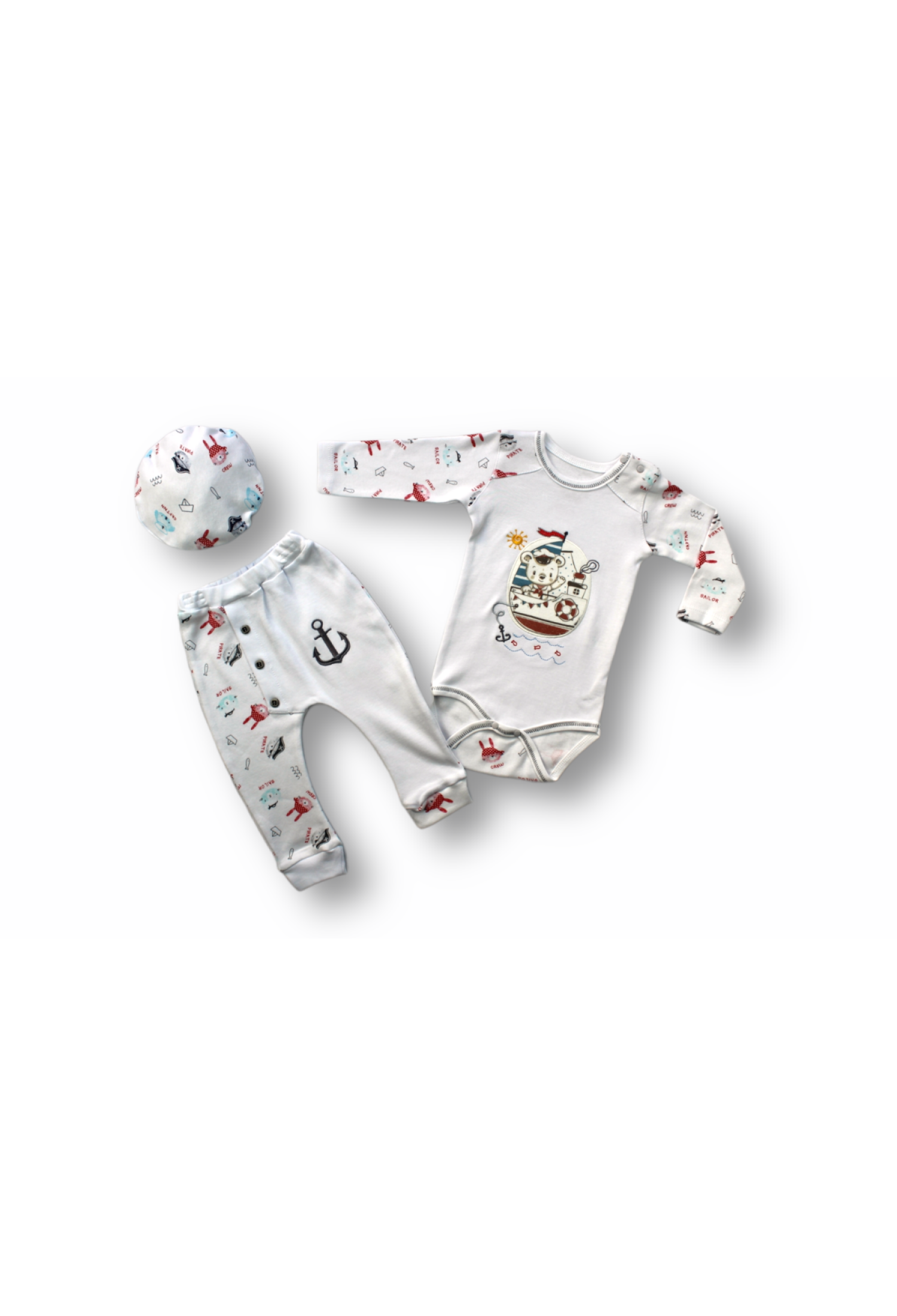 Toptan Bebek 3'lü Yenidoğan Takım 3-12M 1074-75469 - 1074-75469 - Brand: Tomuycuk - Kids & Bby Clothes From Peralane Kids Turkey