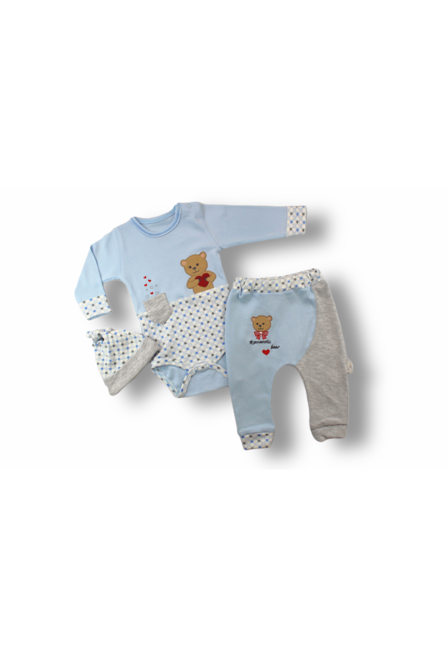 Toptan Bebek 3'lü Yenidoğan Takım 3-18M 1074-75475 - 1074-75475 - Brand: Tomuycuk - Kids & Bby Clothes From Peralane Kids Turkey