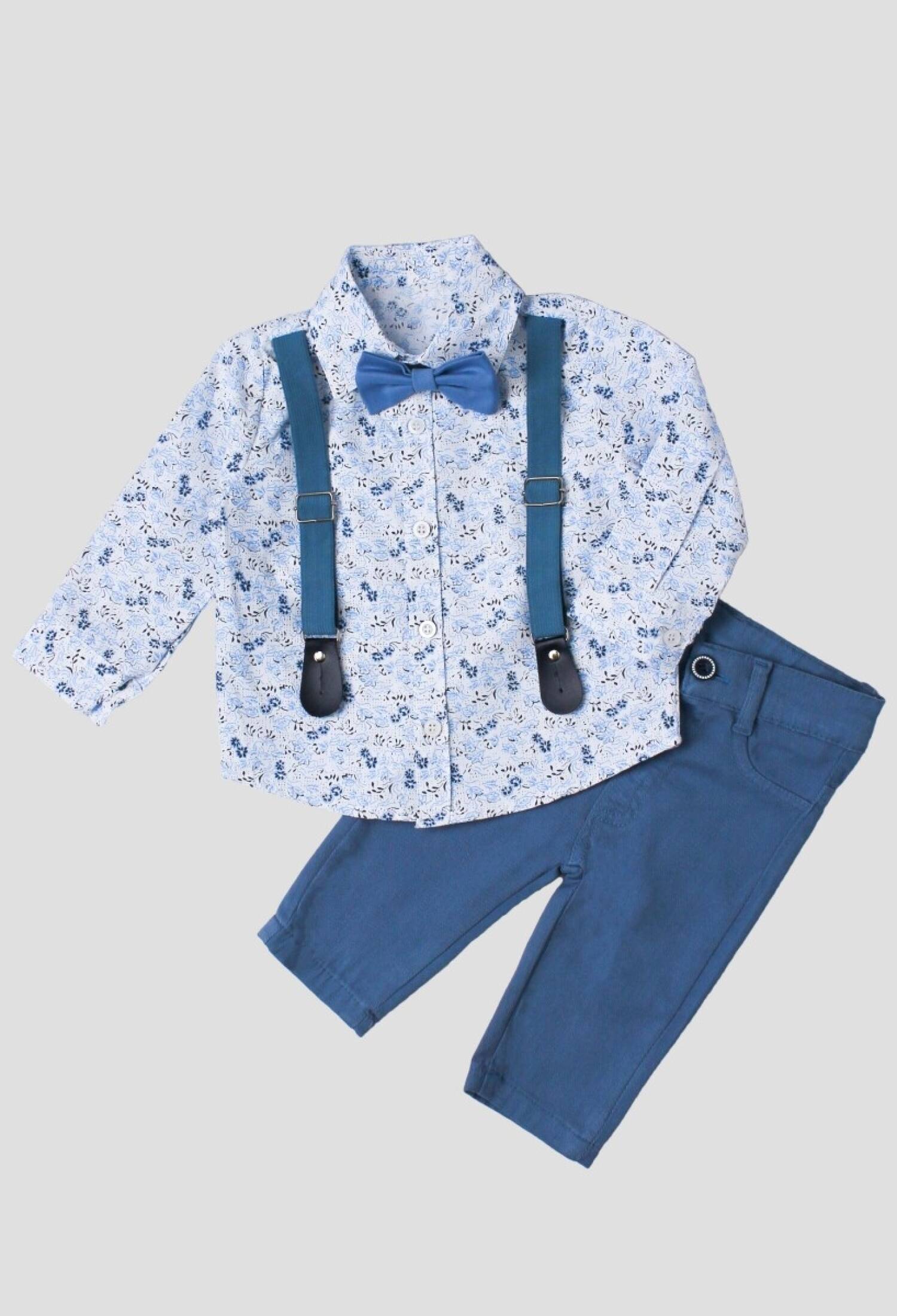 Toptan Bebek 4'lü Gömlek Pantolon Papyon ve Pantolon Askısı Takım 6-24M 1026-35061 - 1026-35061 - Brand: Kidexs - Kids & Bby Clothes From Peralane Kids Turkey