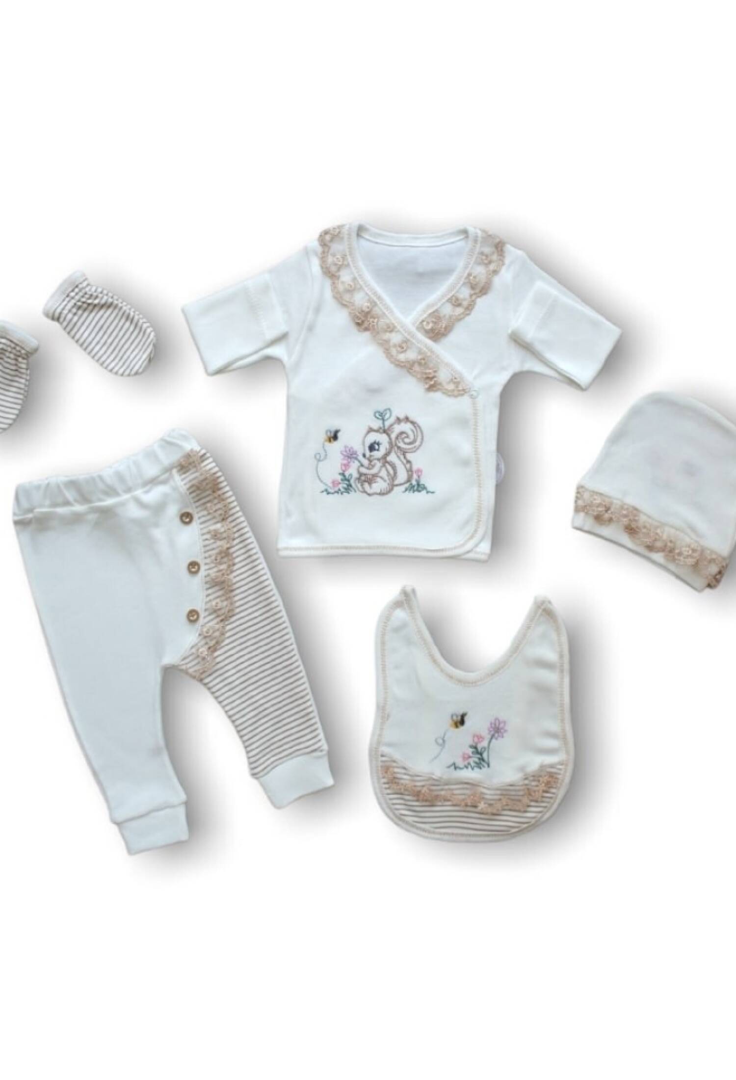 Toptan Bebek 5'li Yenidoğan Takım 0-3M 1074-15271 - 1074-15271 - Brand: Tomuycuk - Kids & Bby Clothes From Peralane Kids Turkey