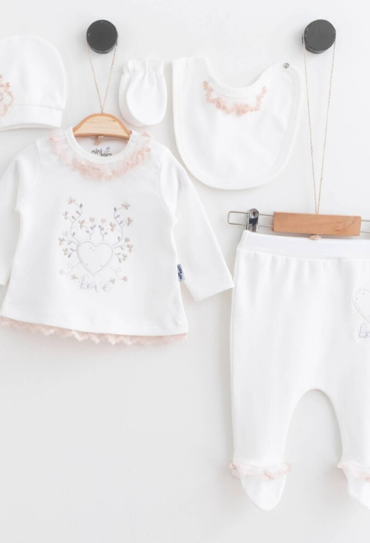 Toptan Bebek 5'li Yenidoğan Takım 0-6M 2019-2210 - 2019-2210 - Brand: Miniborn - Kids & Bby Clothes From Peralane Kids Turkey