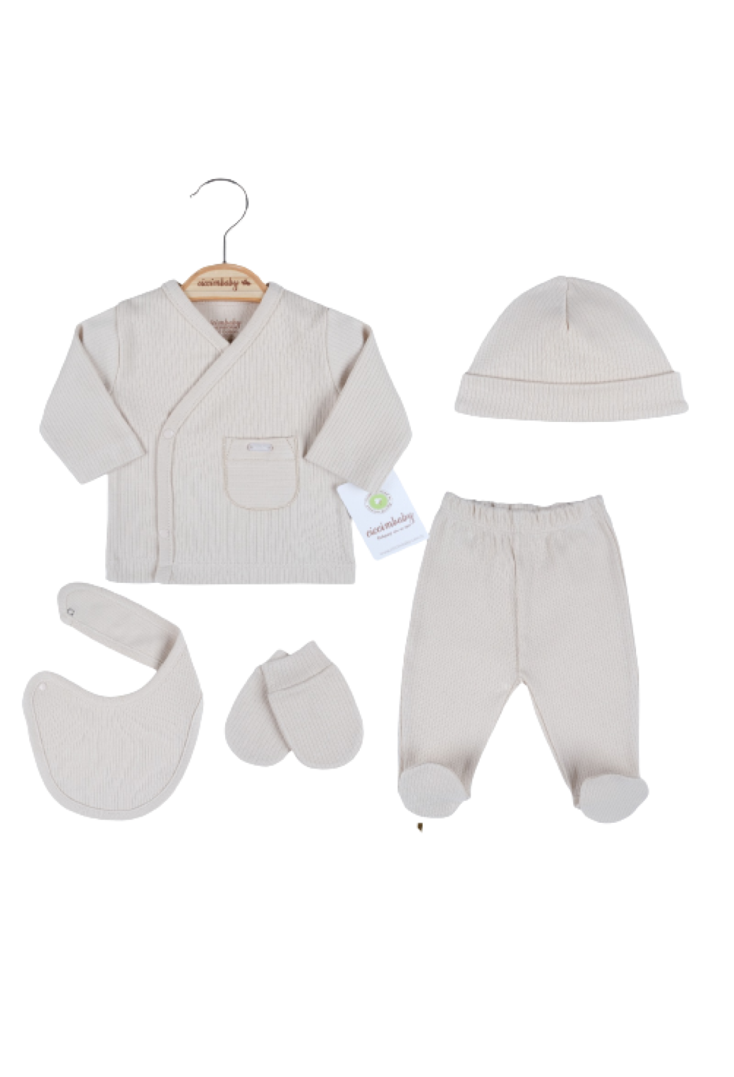 Toptan Bebek 5'li Zıbın Takım 0-3M 1043-4777 - 1043-4777 - Brand: Ciccimbaby - Kids & Bby Clothes From Peralane Kids Turkey