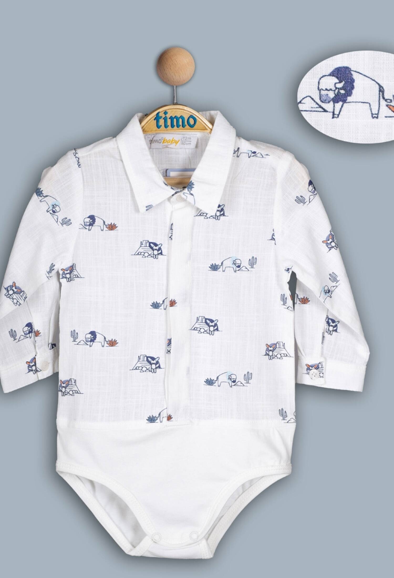 Toptan Bebek Çıtçıtlı Gömlek 6-24M 1018-TE4DÜ042243141 - 1018-TE4DÜ042243141 - Brand: Timo - Kids & Bby Clothes From Peralane Kids Turkey