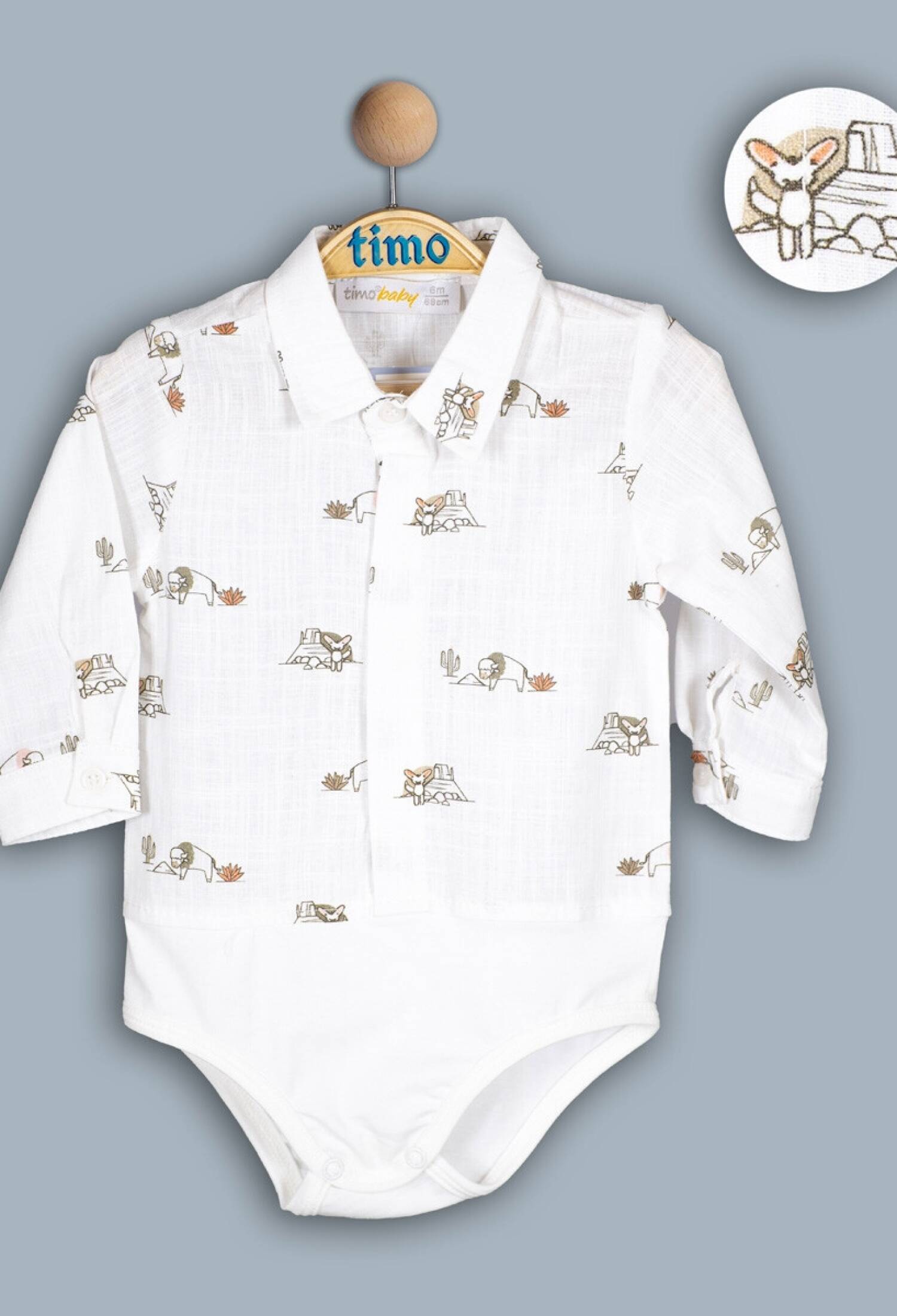 Toptan Bebek Çıtçıtlı Gömlek 6-24M 1018-TE4DÜ042243141 - 1018-TE4DÜ042243141 - Brand: Timo - Kids & Bby Clothes From Peralane Kids Turkey