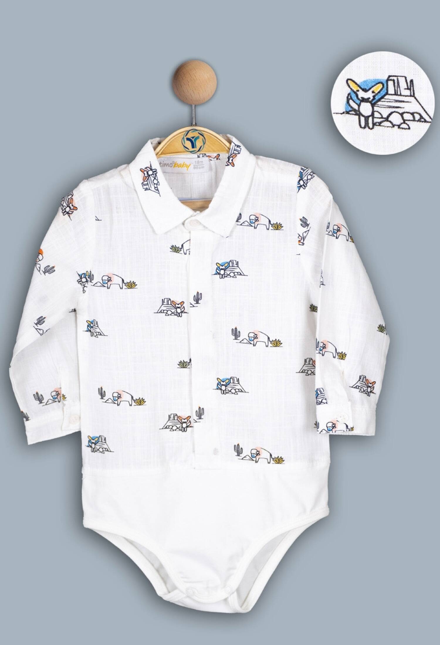 Toptan Bebek Çıtçıtlı Gömlek 6-24M 1018-TE4DÜ042243141 - 1018-TE4DÜ042243141 - Brand: Timo - Kids & Bby Clothes From Peralane Kids Turkey