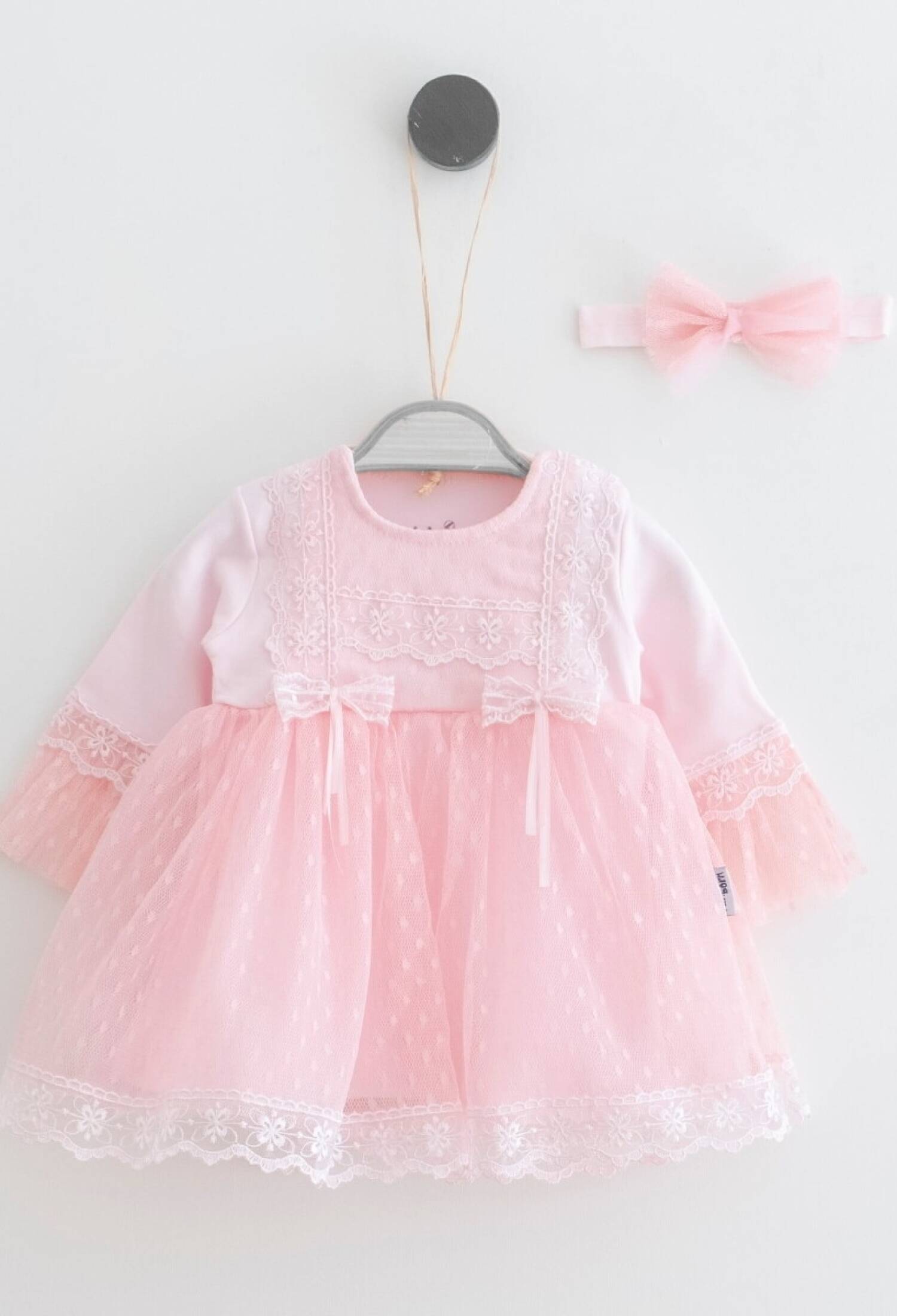 Toptan Bebek Elbise ve Saç Bandanası Takım 0-12M 2019-2201 - 2019-2201 - Brand: Miniborn - Kids & Bby Clothes From Peralane Kids Turkey