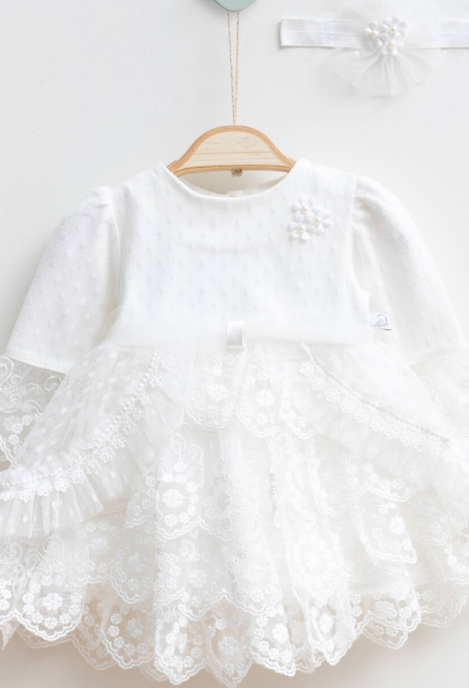 Toptan Bebek Elbise ve Saç Bandanası Takım 0-12M 2019-3030 - 2019-3030 - Brand: Miniborn - Kids & Bby Clothes From Peralane Kids Turkey