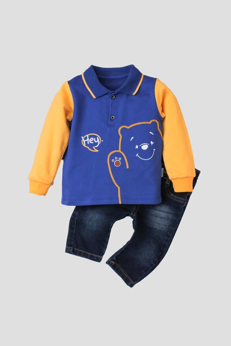 Toptan Erkek Bebek 2’li Sweat ve Kot Pantolon 9-24M 1026-35035 – 1026-35035 – Brand: Kidexs – Kids & Bby Clothes From Peralane Kids Turkey