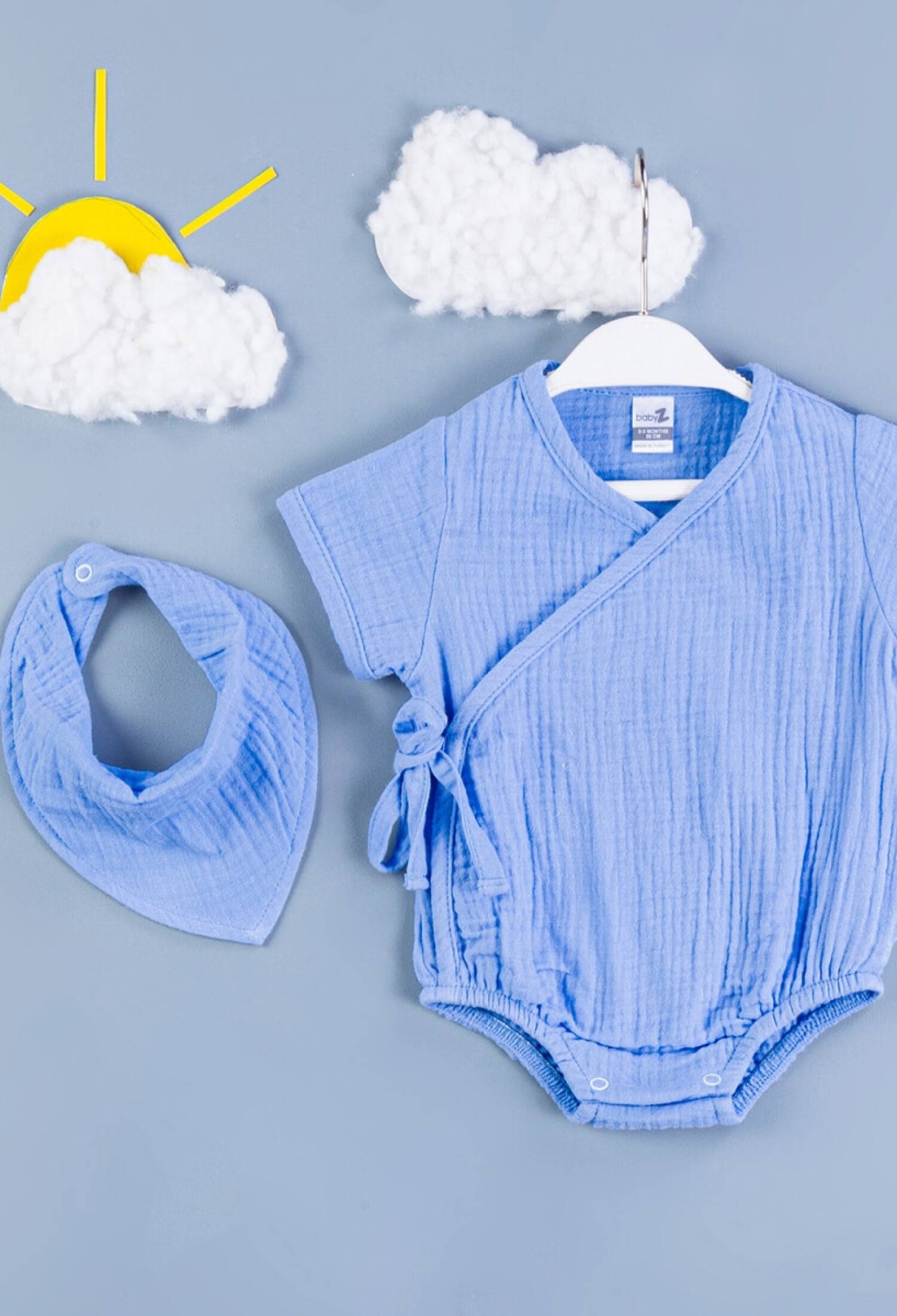 Toptan Erkek Bebek 2'li Zıbın Seti 0-3M 1097-4372 - 1097-4372 - Brand: BabyZ - Kids & Bby Clothes From Peralane Kids Turkey