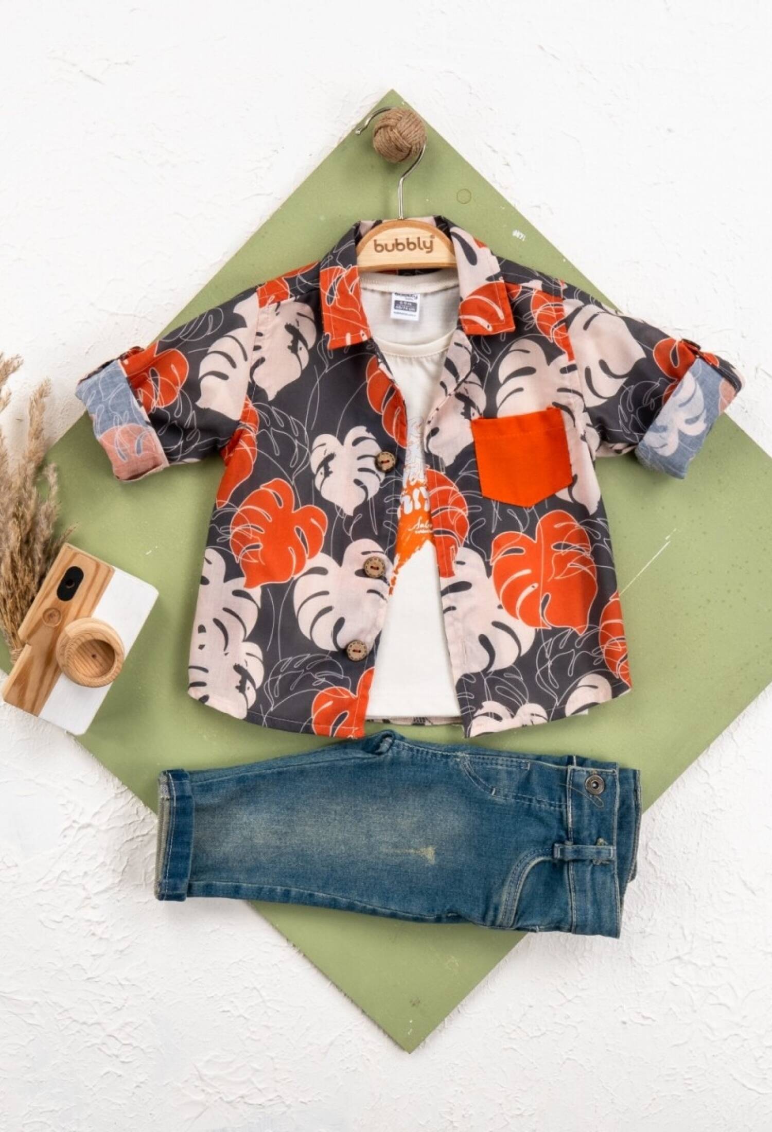 Toptan Erkek Bebek 3'lü Ceket, Pantolon ve Tişört Takım 6-24M 2035-455 - 2035-455 - Brand: Bubbly - Kids & Bby Clothes From Peralane Kids Turkey