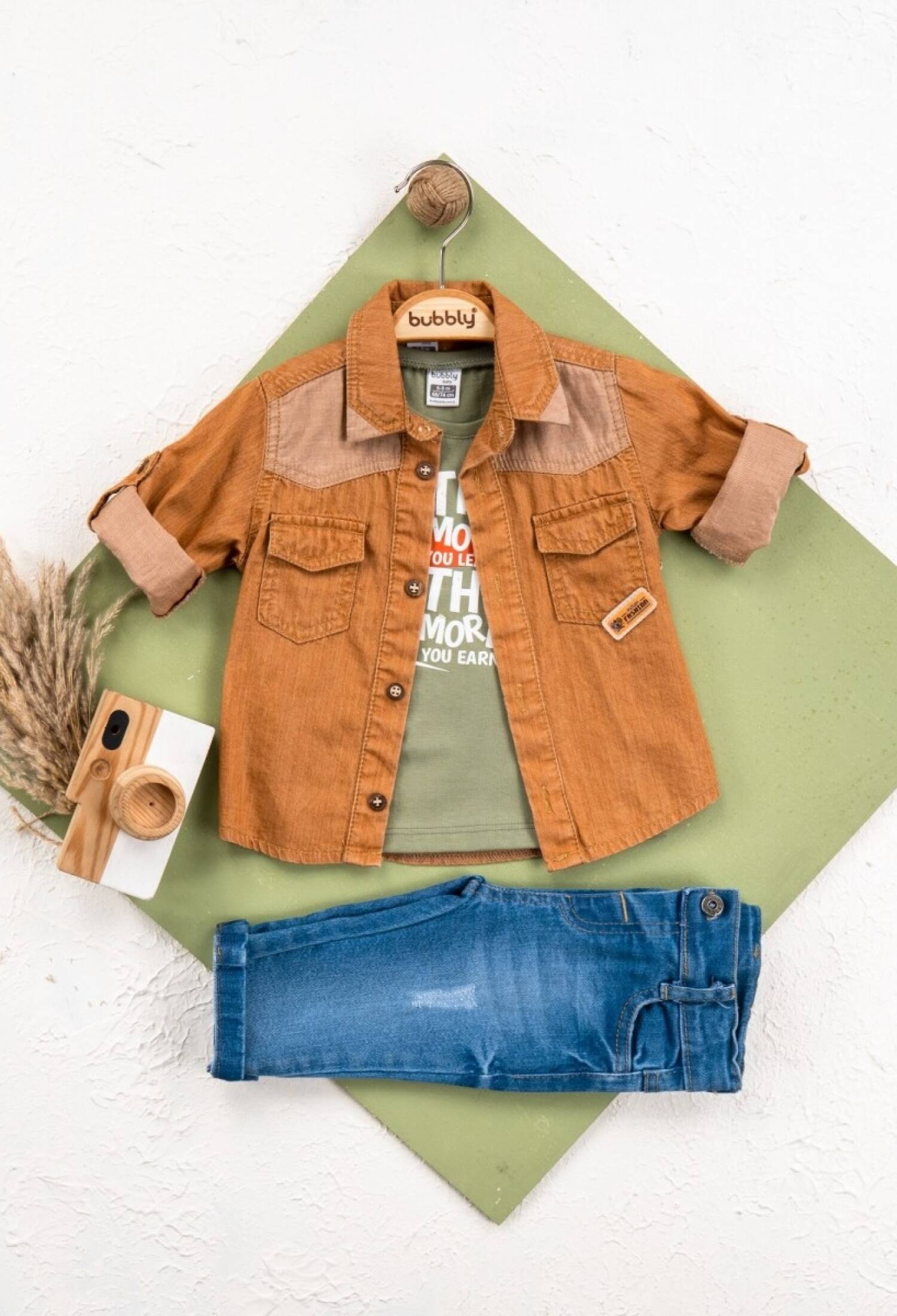 Toptan Erkek Bebek 3'lü Ceket, Pantolon ve Tişört Takım 6-24M 2035-460 - 2035-460 - Brand: Bubbly - Kids & Bby Clothes From Peralane Kids Turkey