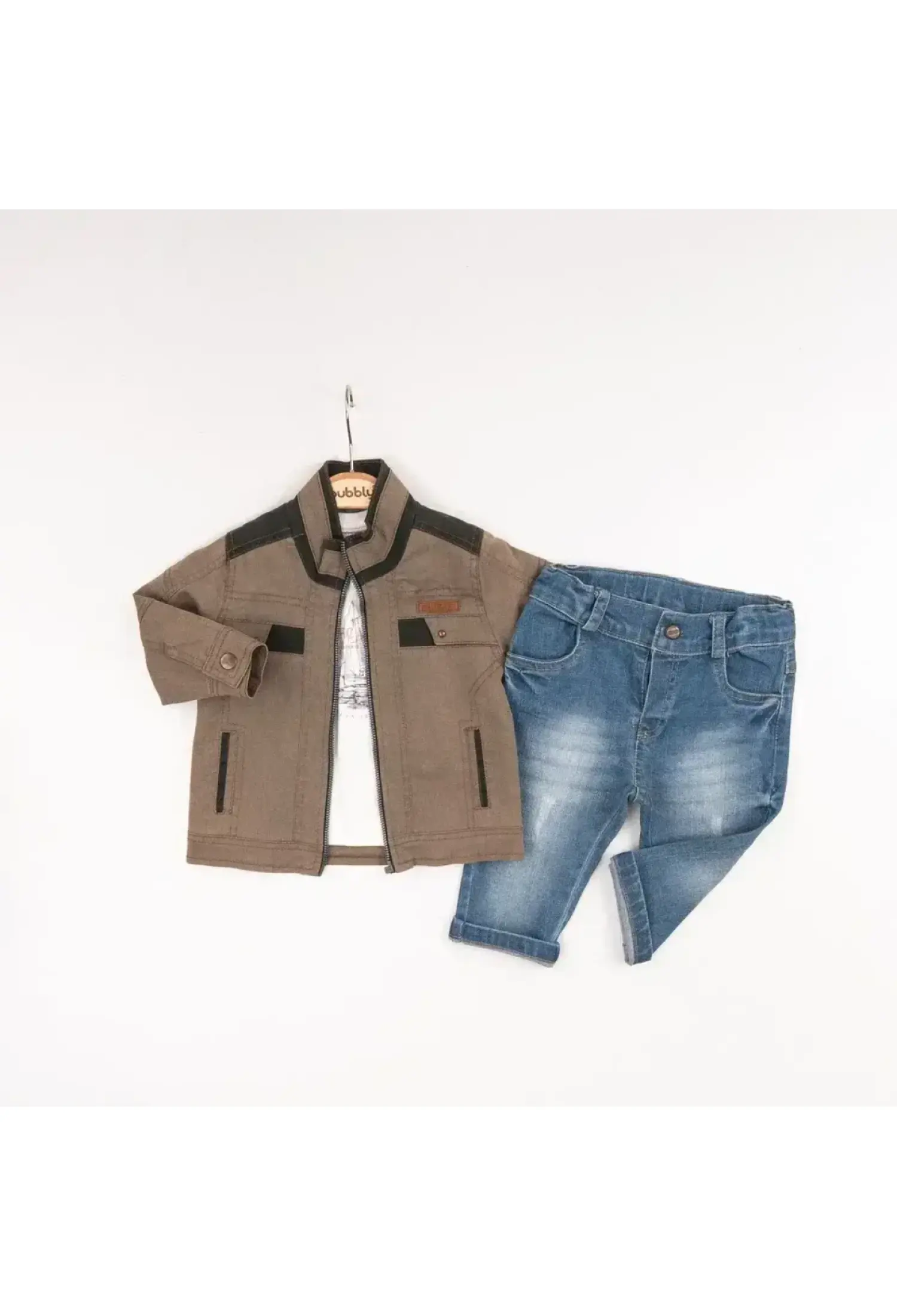 Toptan Erkek Bebek 3'lü Pantolon, Ceket ve Tişört Takımı 6-24M 2035-352 - 2035-352 - Brand: Bubbly - Kids & Bby Clothes From Peralane Kids Turkey