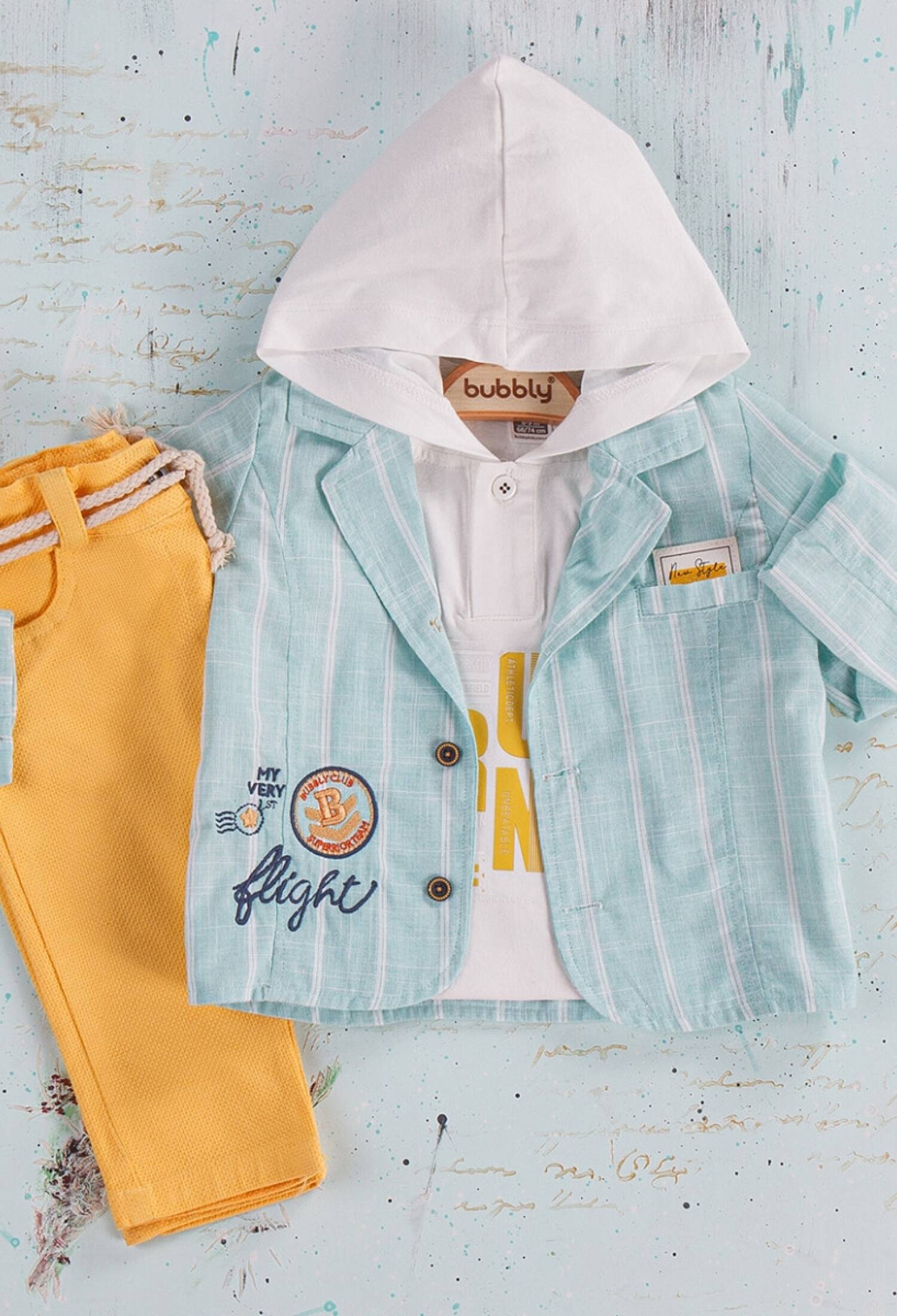 Toptan Erkek Bebek 3'lü Pantolon, Gömlek ve Sweatshirt Takım 6-24M 2035-423 - 2035-423 - Brand: Bubbly - Kids & Bby Clothes From Peralane Kids Turkey