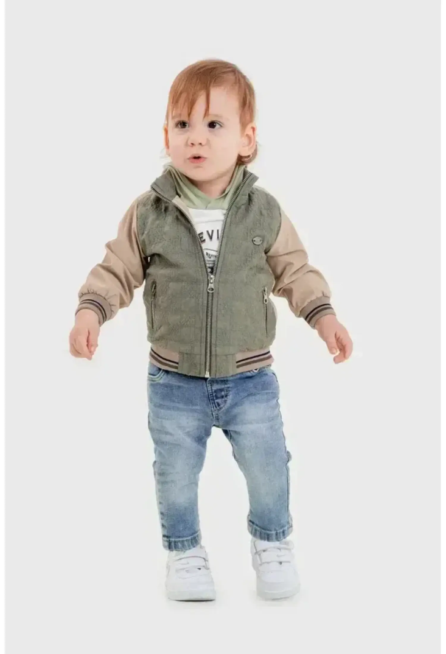 Toptan Erkek Bebek 3'lü Yağmurluk, Badi ve Kot Pantolon Takımı 6-24 M 2035-1566 - 2035-1566 - Brand: Bubbly - Kids & Bby Clothes From Peralane Kids Turkey