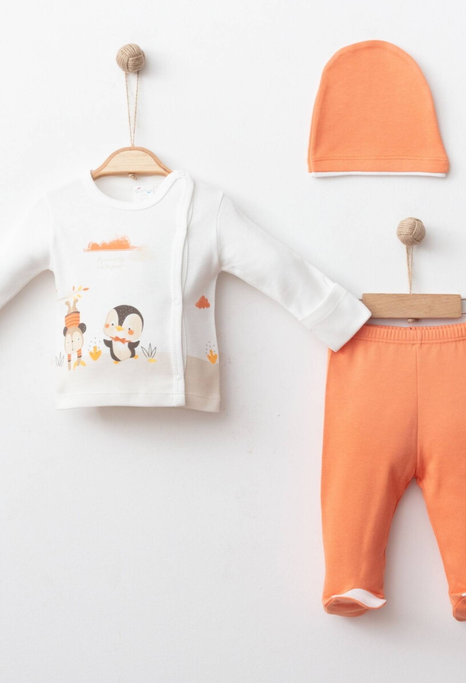 Toptan Erkek Bebek 3'lü Yenidoğan Takım 0-3M 2043-0041 - 2043-0041 - Brand: Gümüş Baby - Kids & Bby Clothes From Peralane Kids Turkey