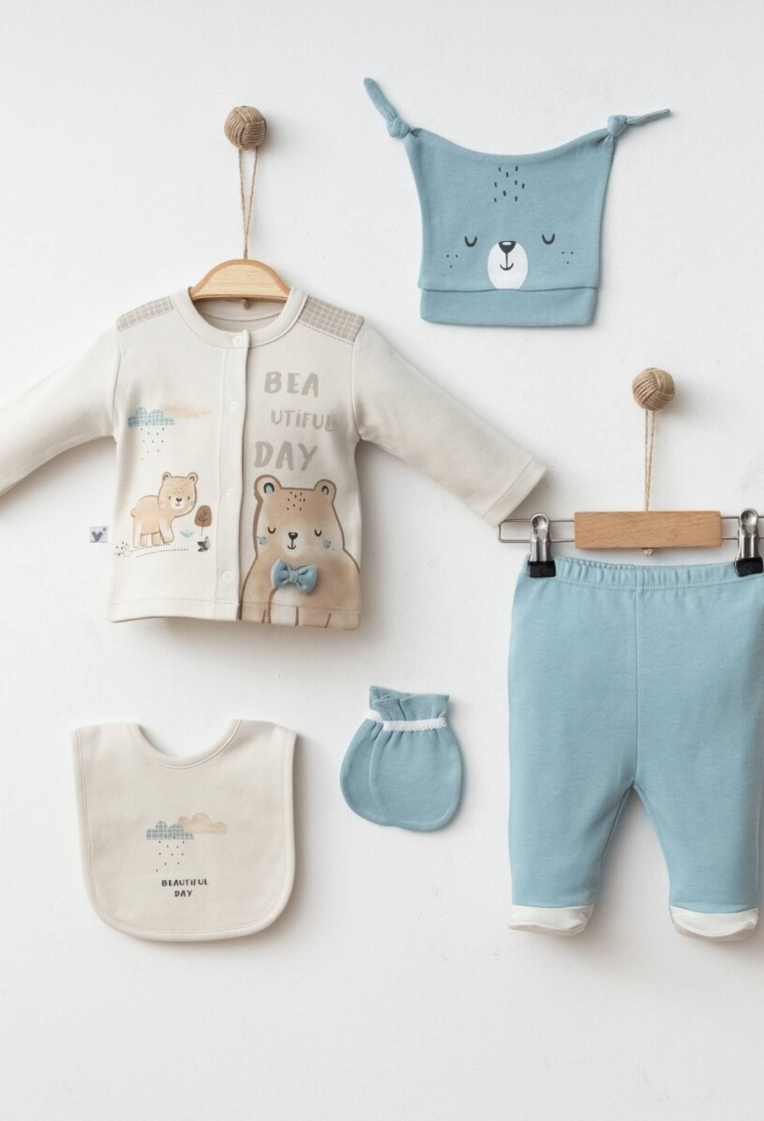 Toptan Erkek Bebek 5'li Yenidoğan Takım 0-3 M 2042-003015 - 2042-003015 - Brand: Vina Baby - Kids & Bby Clothes From Peralane Kids Turkey