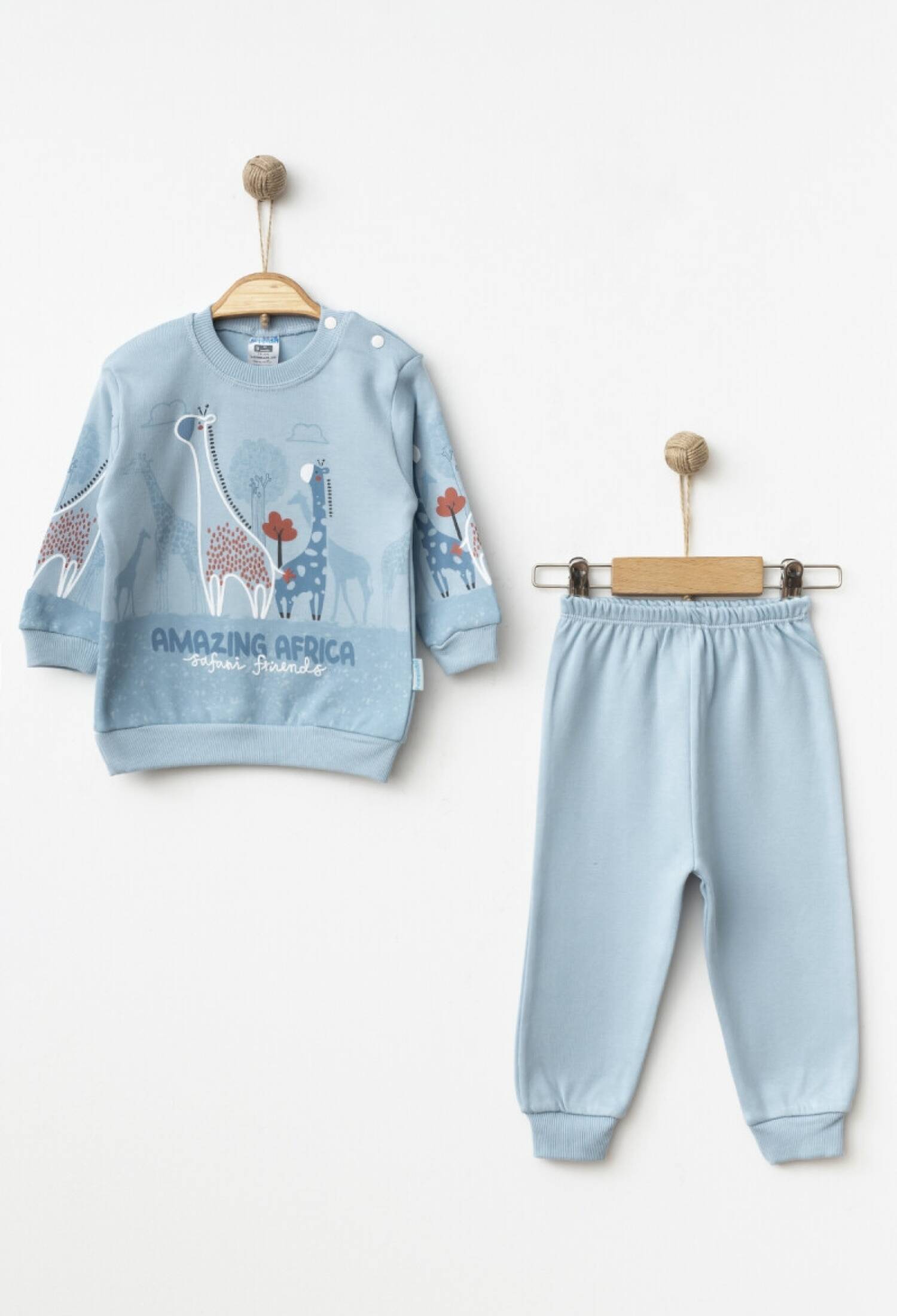 Toptan Erkek Bebek Baskılı 2'li Pijama Takımı 9-18M 2017-2340 - 2017-2340 - Brand: Hoppidik - Kids & Bby Clothes From Peralane Kids Turkey