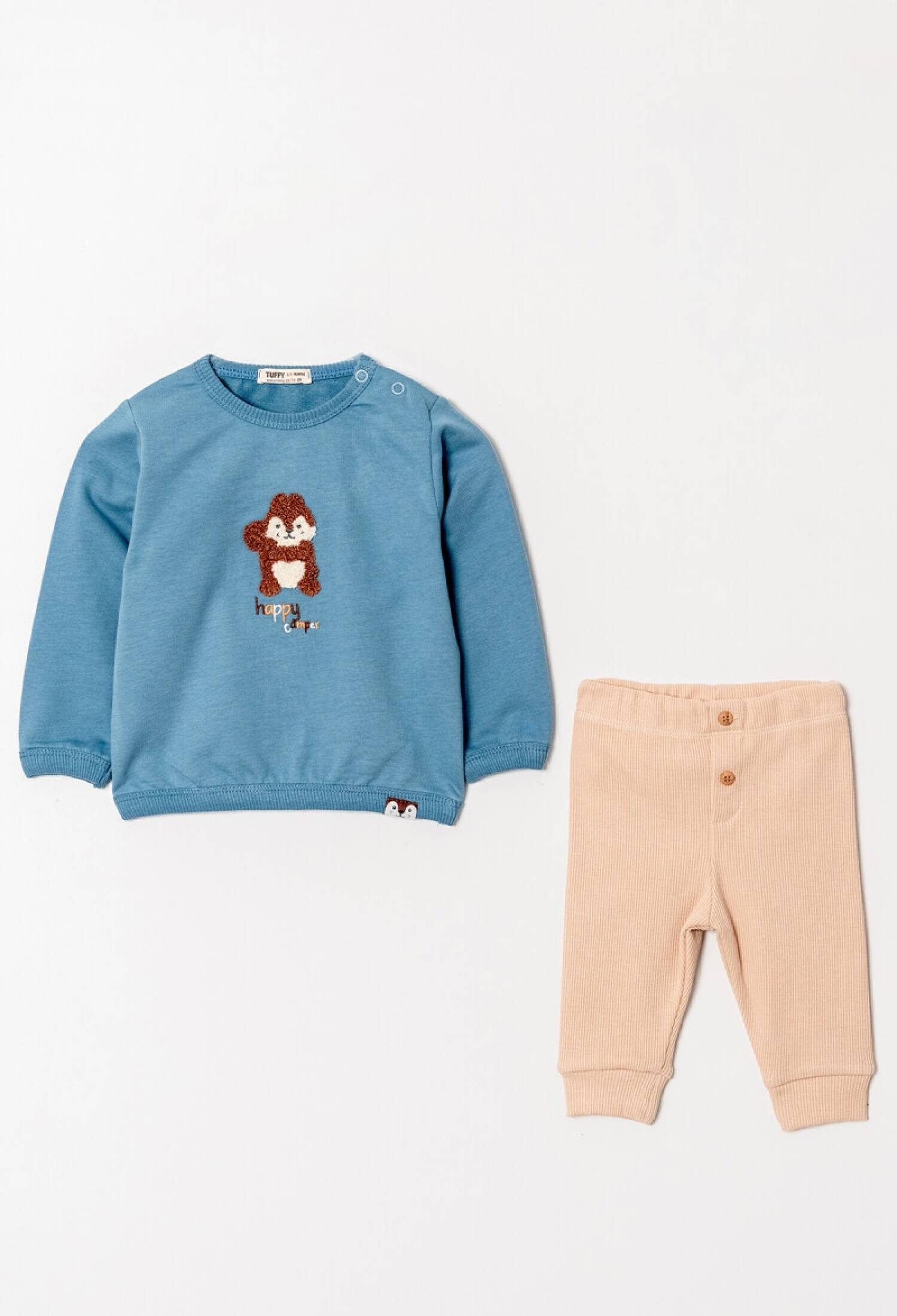 Toptan Erkek Bebek Baskılı Eşofman Takımı 6-18M 1099-0802 - 1099-0802 - Brand: Tuffy - Kids & Bby Clothes From Peralane Kids Turkey
