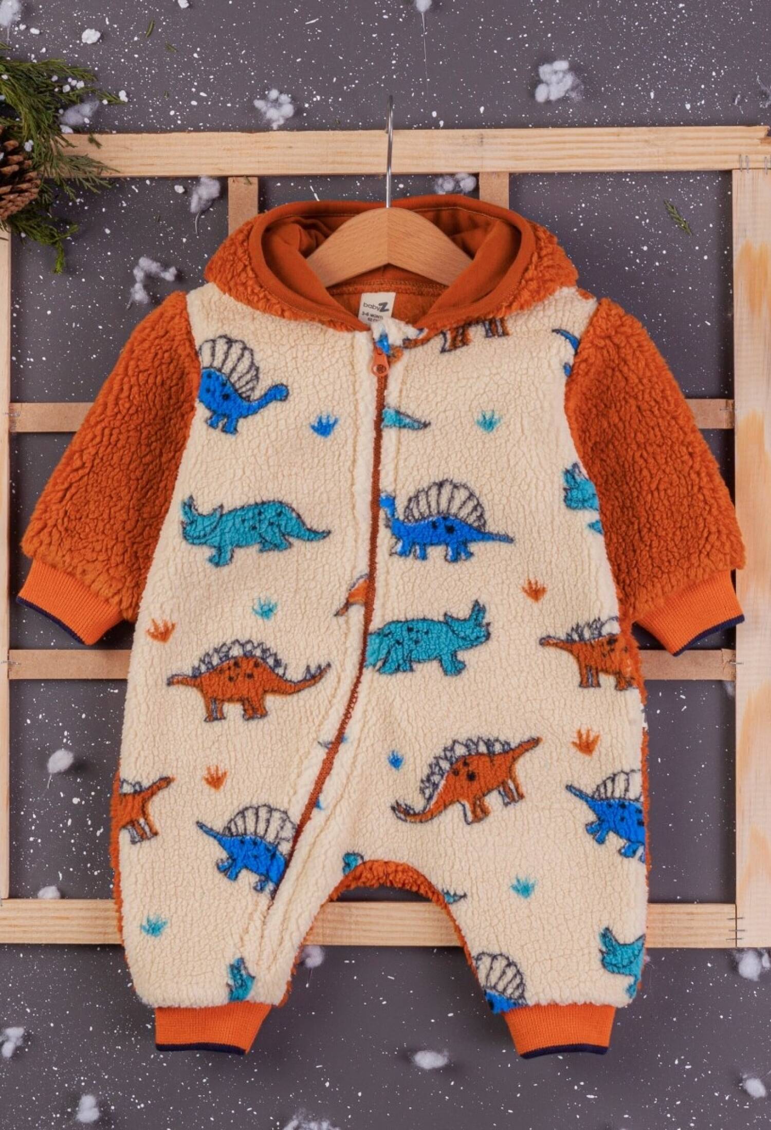 Toptan Erkek Bebek Kapşonlu Tulum 3-12M 1097-4353 - 1097-4353 - Brand: BabyZ - Kids & Bby Clothes From Peralane Kids Turkey