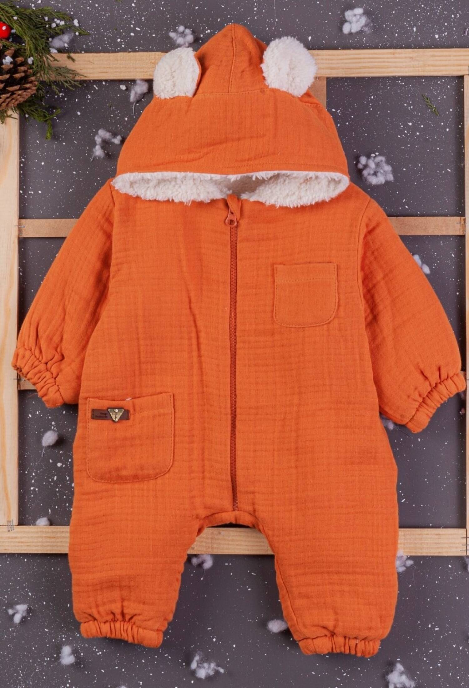 Toptan Erkek Bebek Muslin Kapüşonlu Tulum 3-12M 1097-4363 - 1097-4363 - Brand: BabyZ - Kids & Bby Clothes From Peralane Kids Turkey