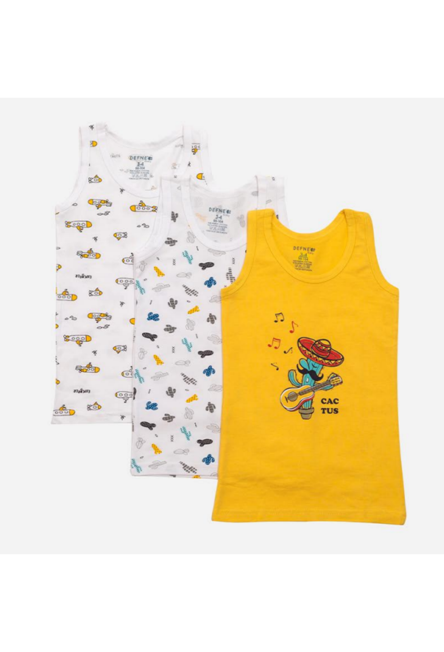 Toptan Erkek Çocuk 15'li Atlet 3-12Y 1064-DFN-A003-22 - 1064-DFN-A003-22 - Brand: Defne - Kids & Bby Clothes From Peralane Kids Turkey