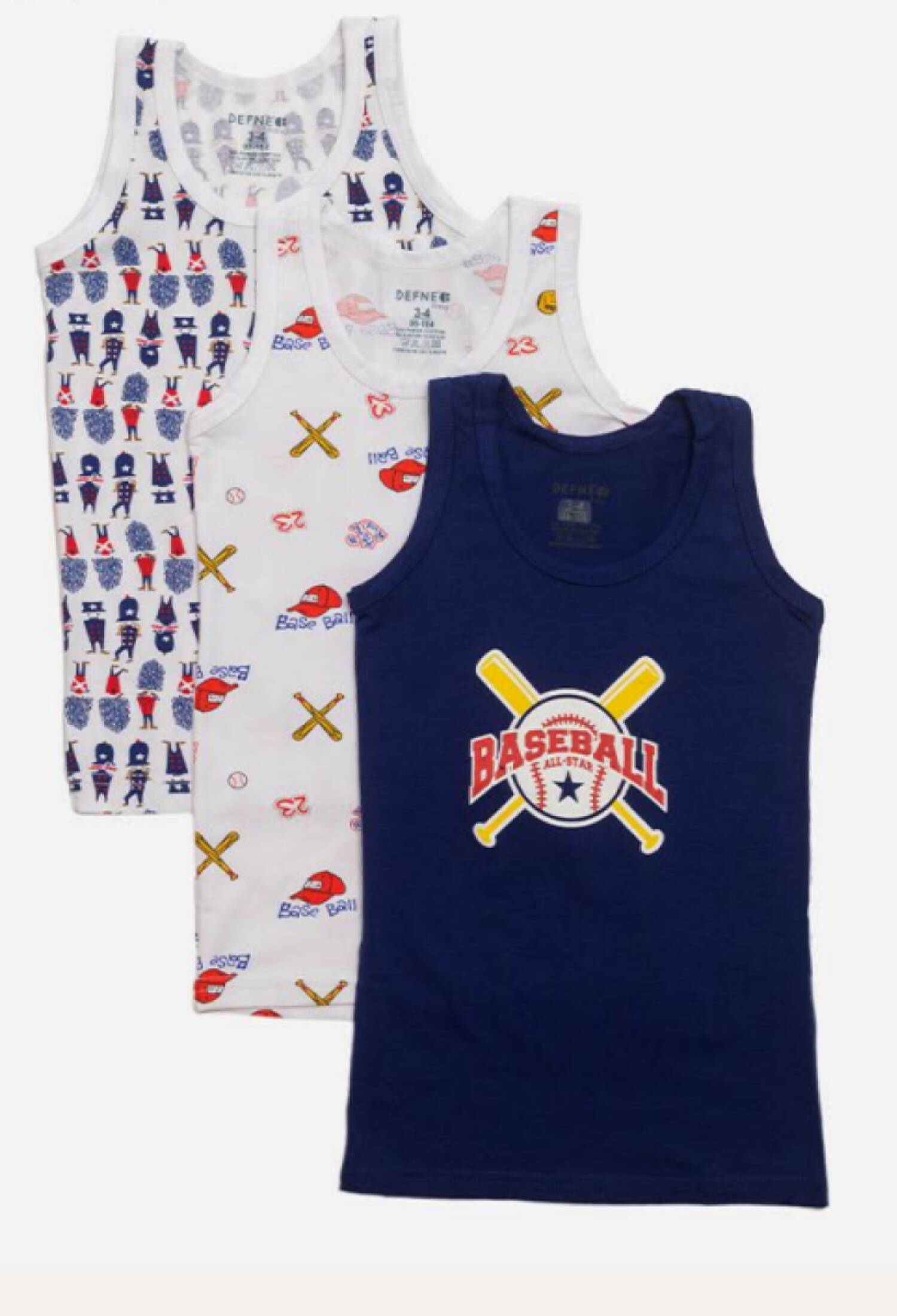 Toptan Erkek Çocuk 15'li Atlet 3-12Y 1064-DFN-A004-22 - 1064-DFN-A004-22 - Brand: Defne - Kids & Bby Clothes From Peralane Kids Turkey