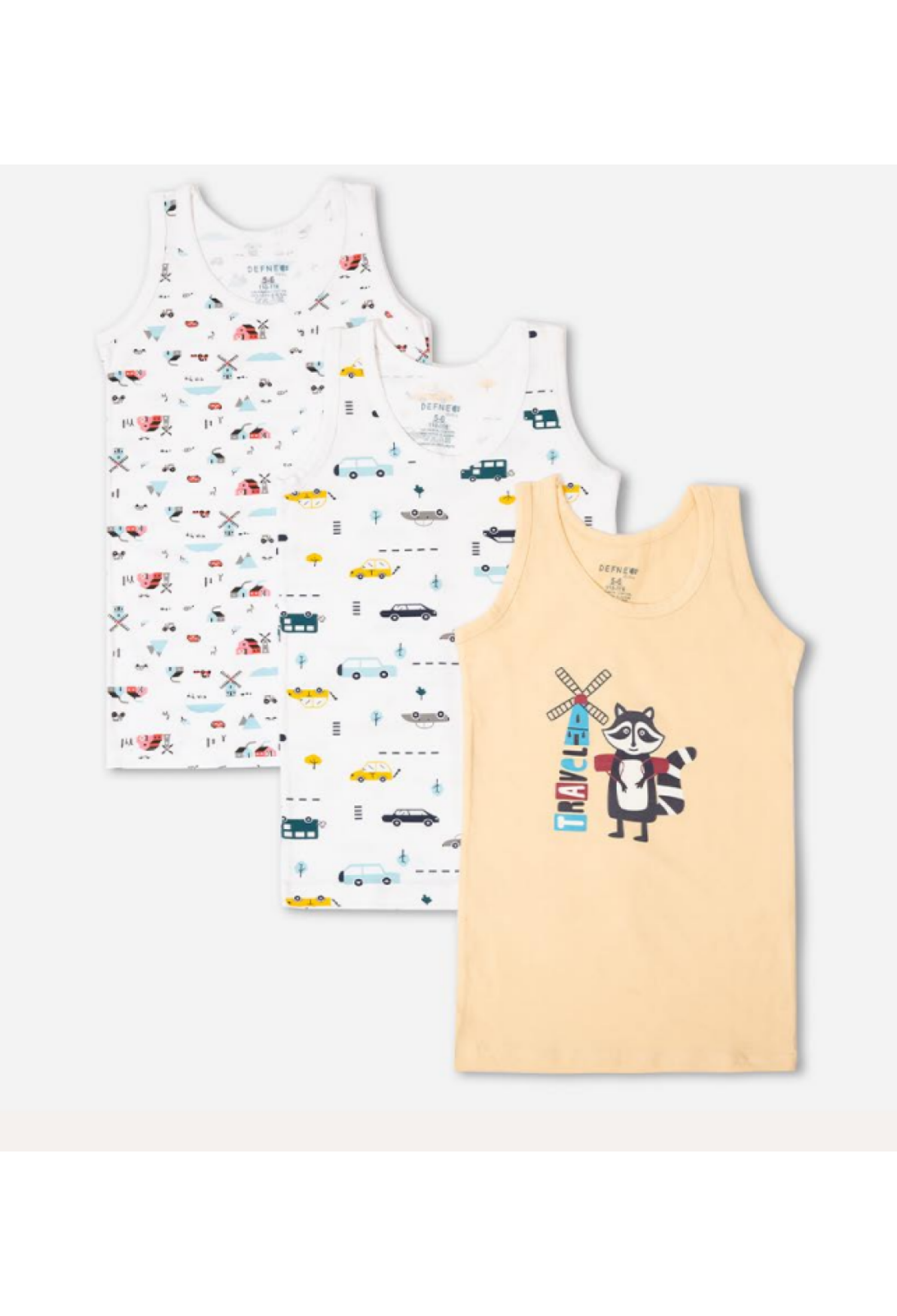 Toptan Erkek Çocuk 15'li Atlet 3-12Y 1064-DFN-A006-22 - 1064-DFN-A006-22 - Brand: Defne - Kids & Bby Clothes From Peralane Kids Turkey