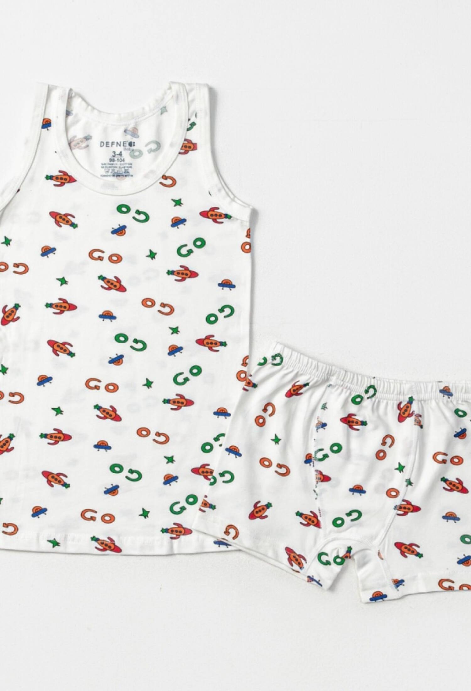 Toptan Erkek Çocuk 2'li Atlet ve Boxer Set 2-10Y 1064-DFN-TK019-23 - 1064-DFN-TK019-23 - Brand: Defne - Kids & Bby Clothes From Peralane Kids Turkey