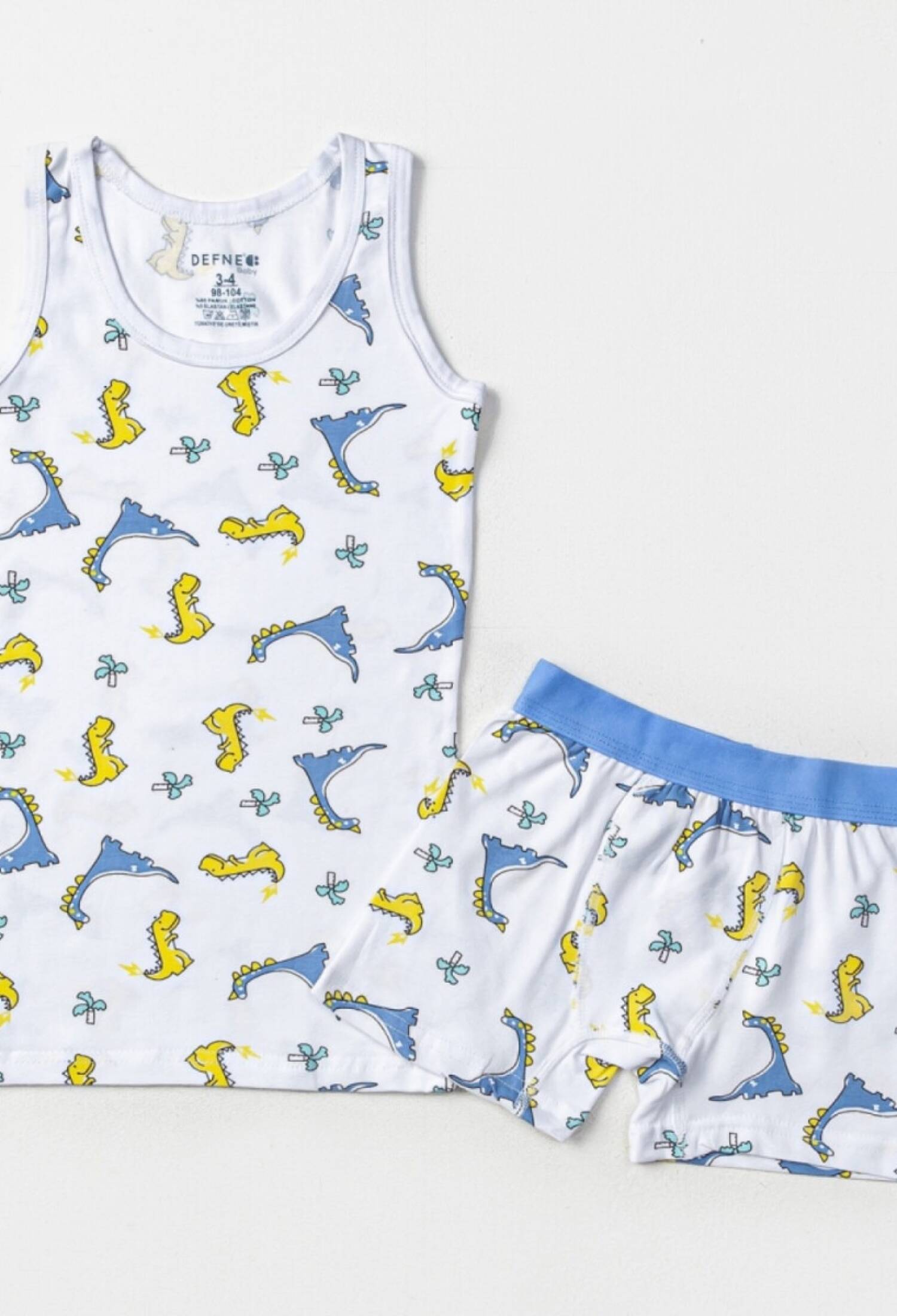 Toptan Erkek Çocuk 2'li Atlet ve Boxer Set 2-10Y 1064-DFN-TK022-23 - 1064-DFN-TK022-23 - Brand: Defne - Kids & Bby Clothes From Peralane Kids Turkey