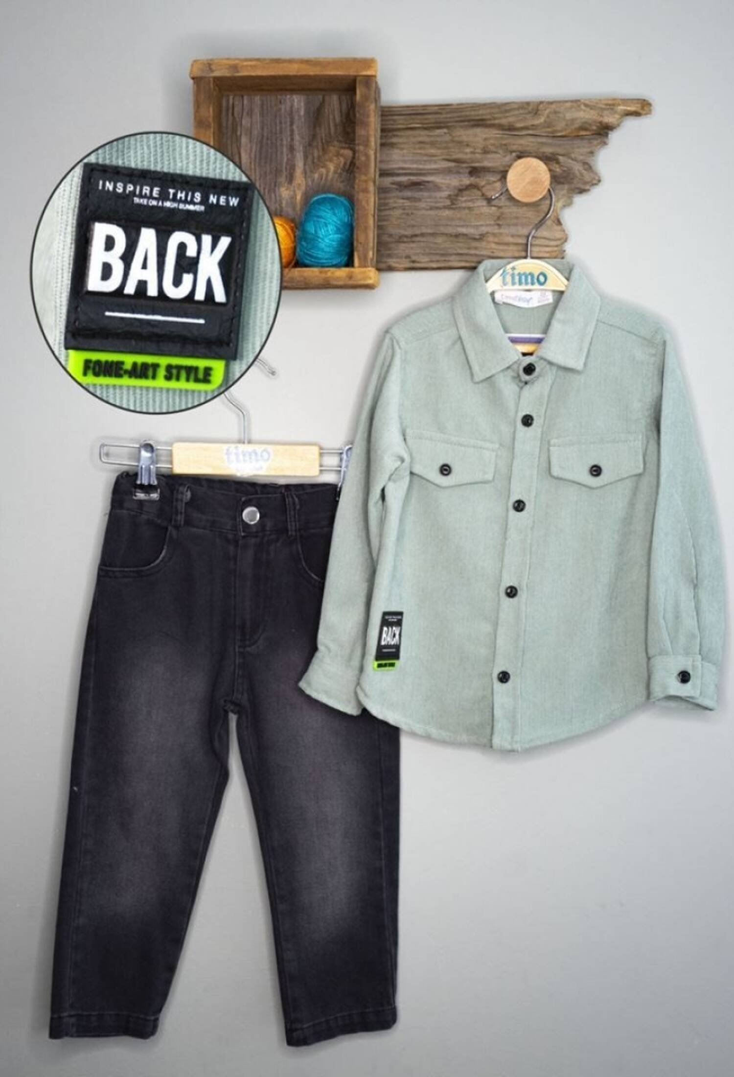 Toptan Erkek Çocuk 2'li Gömlek ve Kot Pantolon Takım 2-5Y 1018-T3EDT204237332 - 1018-T3EDT204237332 - Brand: Timo - Kids & Bby Clothes From Peralane Kids Turkey