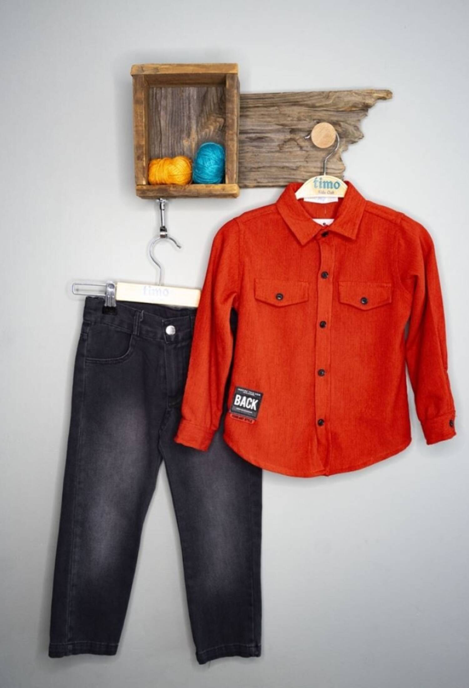 Toptan Erkek Çocuk 2'li Gömlek ve Kot Pantolon Takım 6-9Y 1018-T3EDT204237333 - 1018-T3EDT204237333 - Brand: Timo - Kids & Bby Clothes From Peralane Kids Turkey