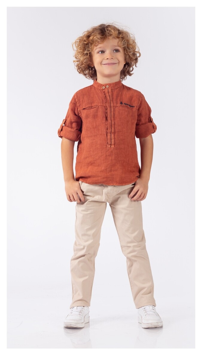 Toptan Erkek Çocuk 2’li Gömlek ve Pantolon Takım 1-4Y 1015-9630 – 1015-9630 – Brand: Lemon – Kids & Bby Clothes From Peralane Kids Turkey