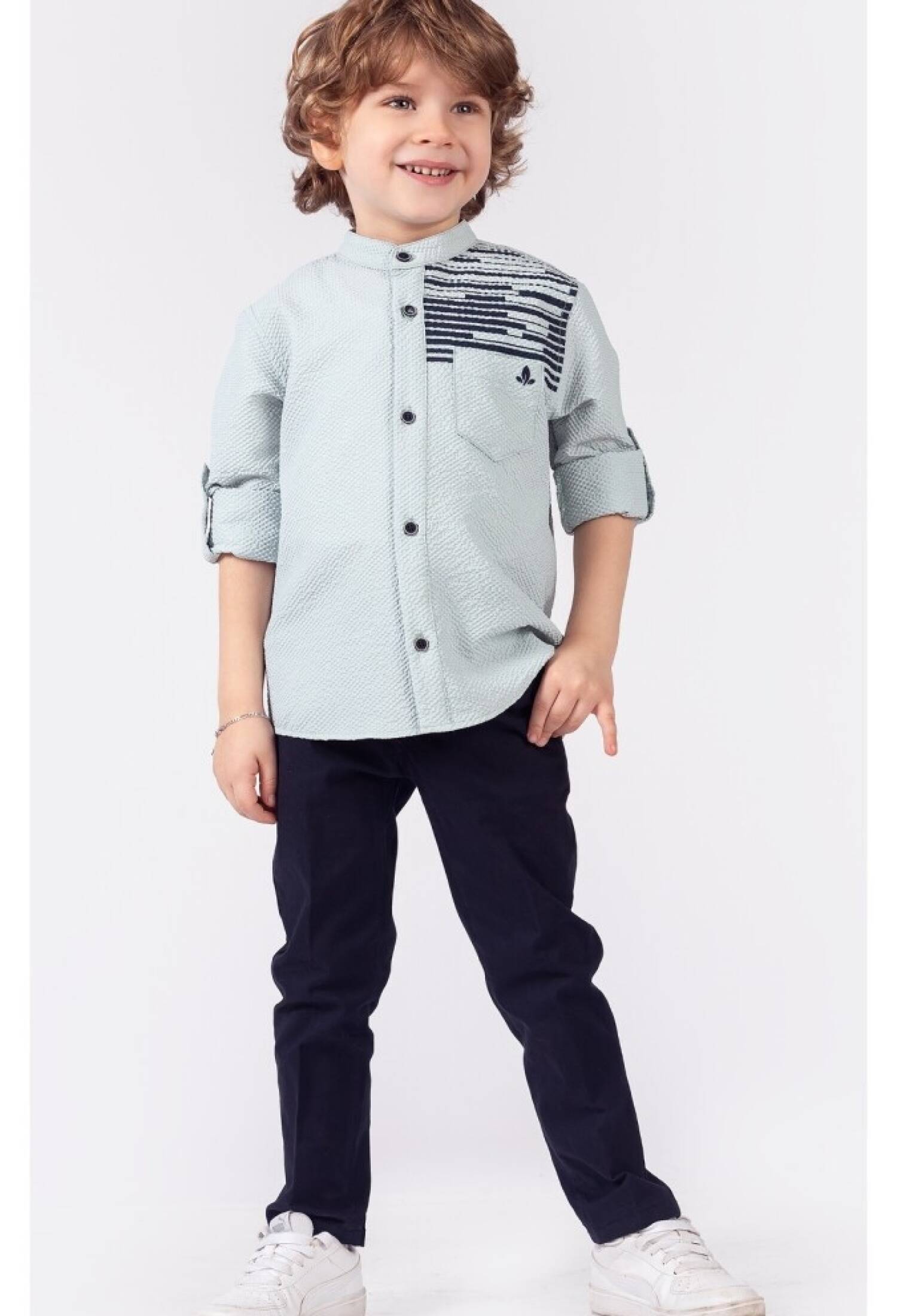 Toptan Erkek Çocuk 2'li Gömlek ve Pantolon Takım 1-4Y 1015-9850 - 1015-9850 - Brand: Lemon - Kids & Bby Clothes From Peralane Kids Turkey