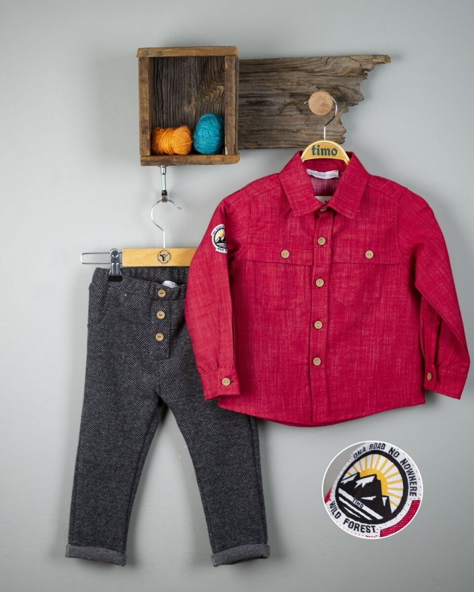 Toptan Erkek Çocuk 2’li Gömlek ve Pantolon Takım 2-5Y 1018-T3EDT064236812 – 1018-T3EDT064236812 – Brand: Timo – Kids & Bby Clothes From Peralane Kids Turkey