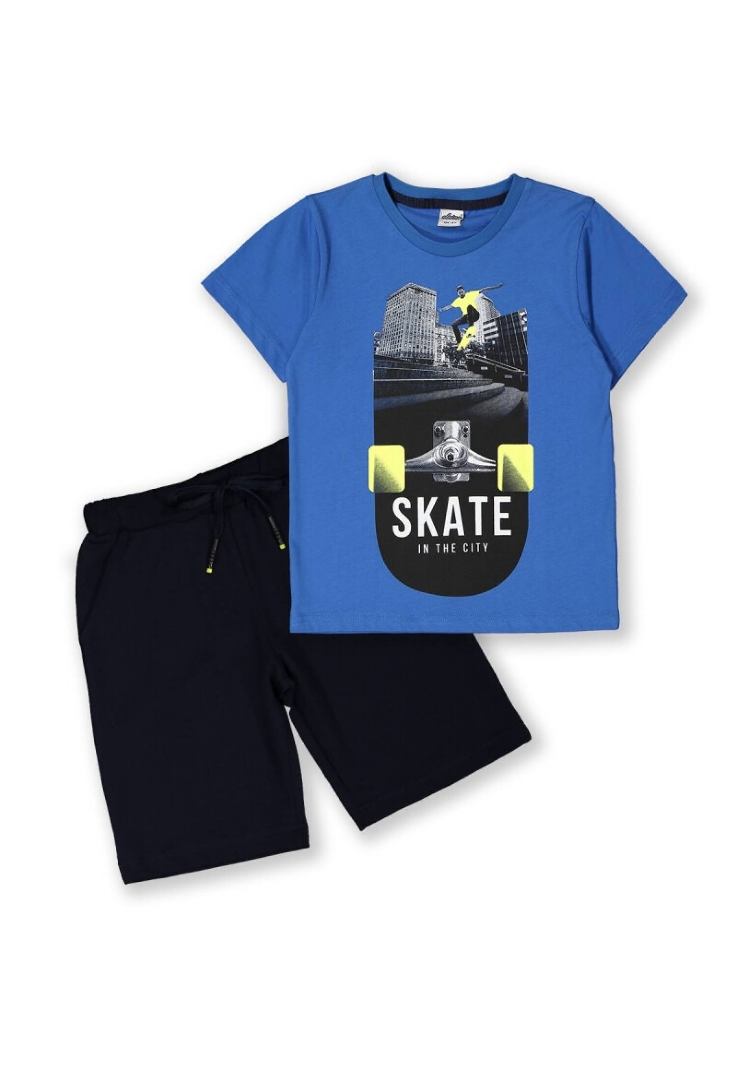 Toptan Erkek Çocuk 2'li Tişört ve Şort Takım 8-14Y 1025-22155 - 1025-22155 - Brand: Elnino - Kids & Bby Clothes From Peralane Kids Turkey