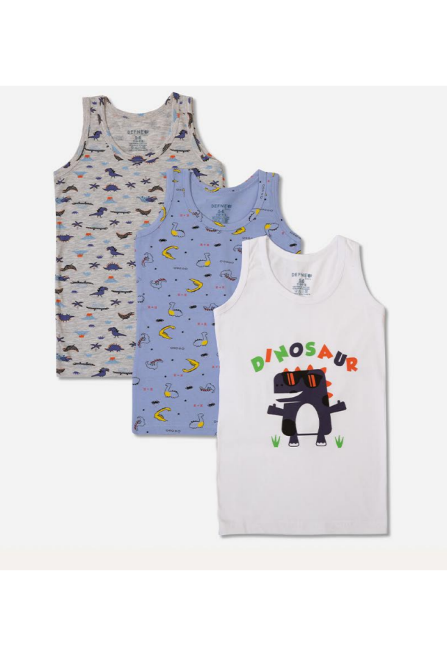 Toptan Erkek Çocuk 3'lü Atlet 3-12Y 1064-DFN-A029-22 - 1064-DFN-A029-22 - Brand: Defne - Kids & Bby Clothes From Peralane Kids Turkey