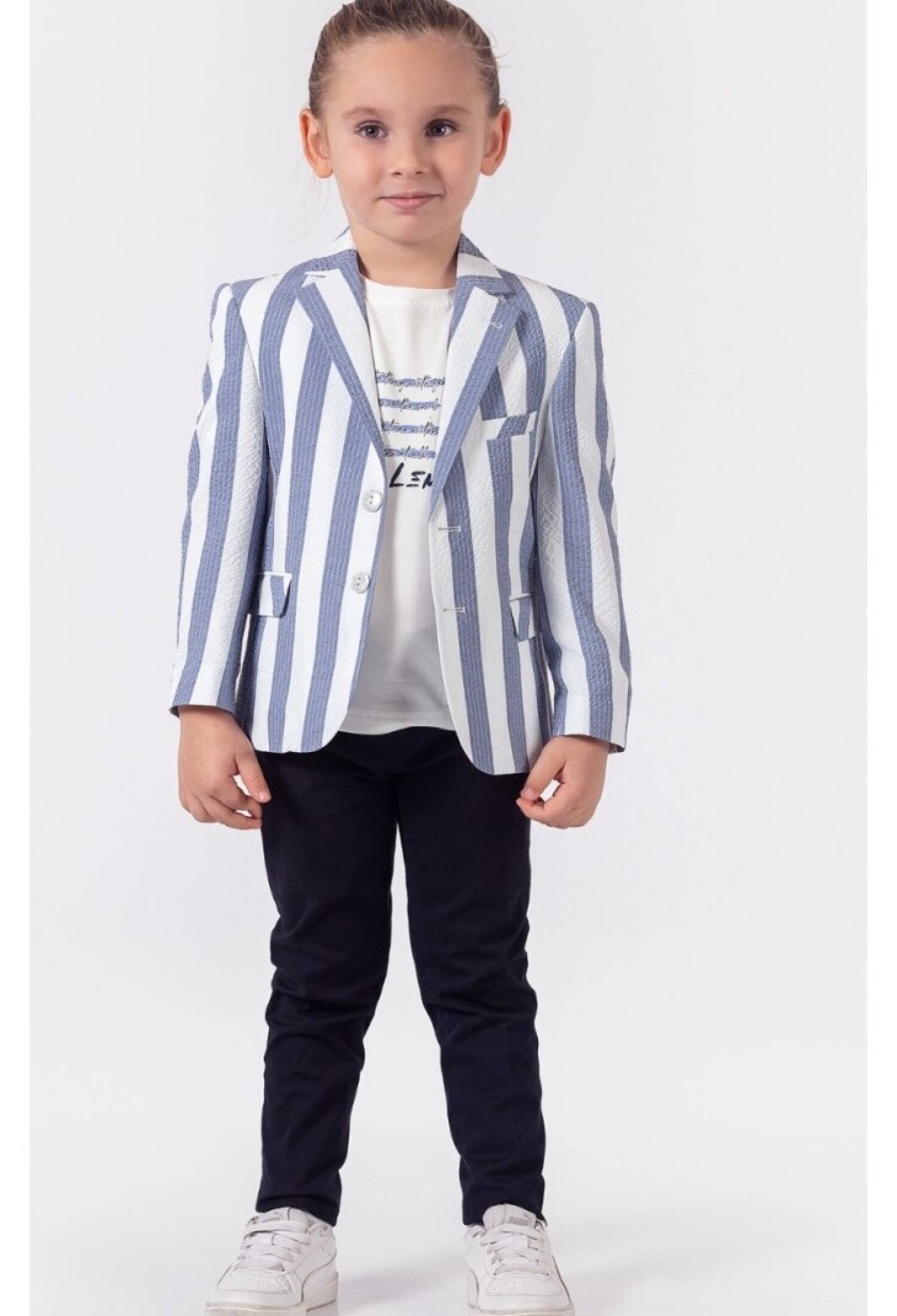 Toptan Erkek Çocuk 3'lü Çizgili Gömlek Pantolon ve Tişört Takım 1-4Y 1015-9810 - 1015-9810 - Brand: Lemon - Kids & Bby Clothes From Peralane Kids Turkey