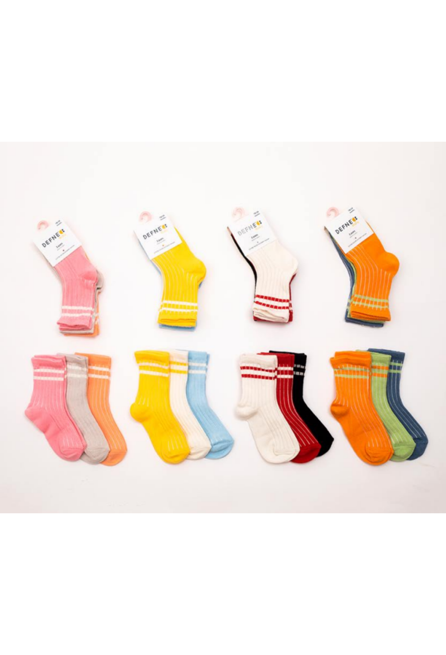 Toptan Kız Bebek 24 Çift Çorap 1064-DFN3-K021-22(18-24) - 1064-DFN3-K021-22(18-24) - Brand: Defne - Kids & Bby Clothes From Peralane Kids Turkey