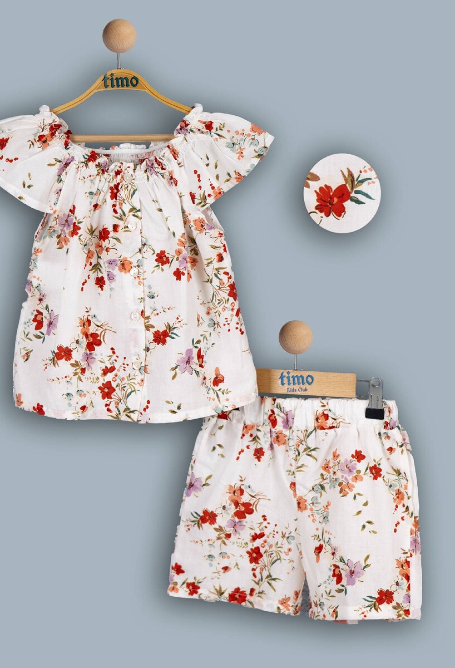 Toptan Kız Bebek 2'li Elbise be Şort Takımı 6-24M 1018-TK4DT082241891 - 1018-TK4DT082241891 - Brand: Timo - Kids & Bby Clothes From Peralane Kids Turkey