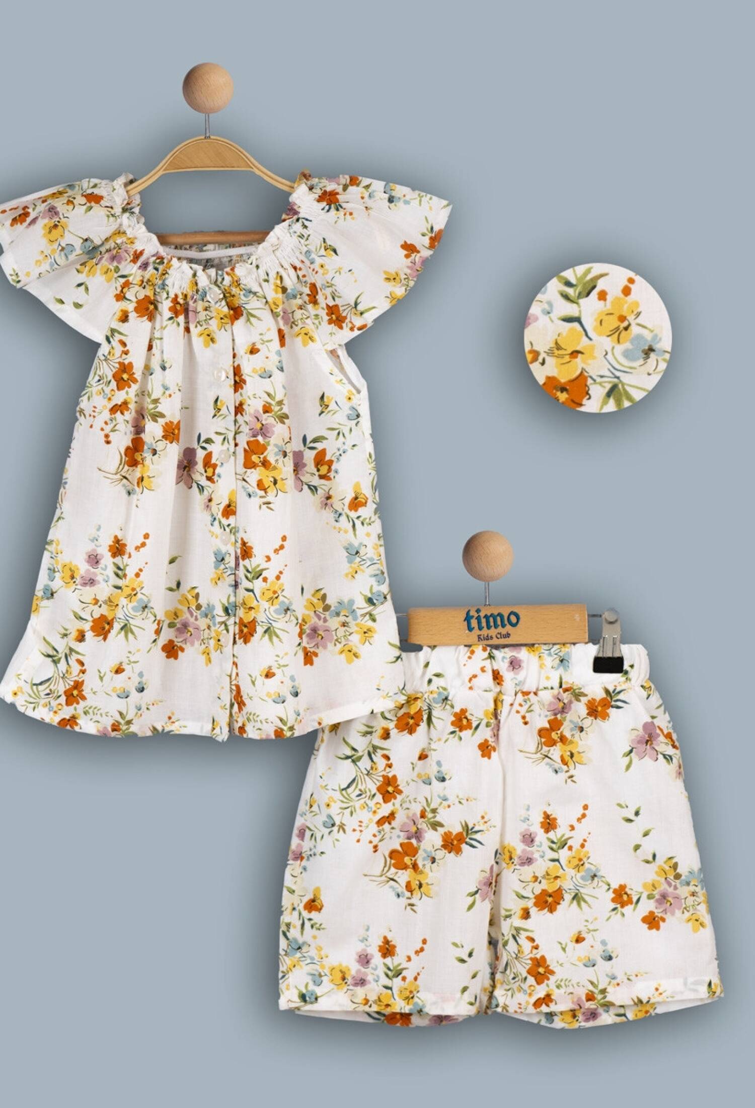 Toptan Kız Bebek 2'li Elbise be Şort Takımı 6-24M 1018-TK4DT082241891 - 1018-TK4DT082241891 - Brand: Timo - Kids & Bby Clothes From Peralane Kids Turkey