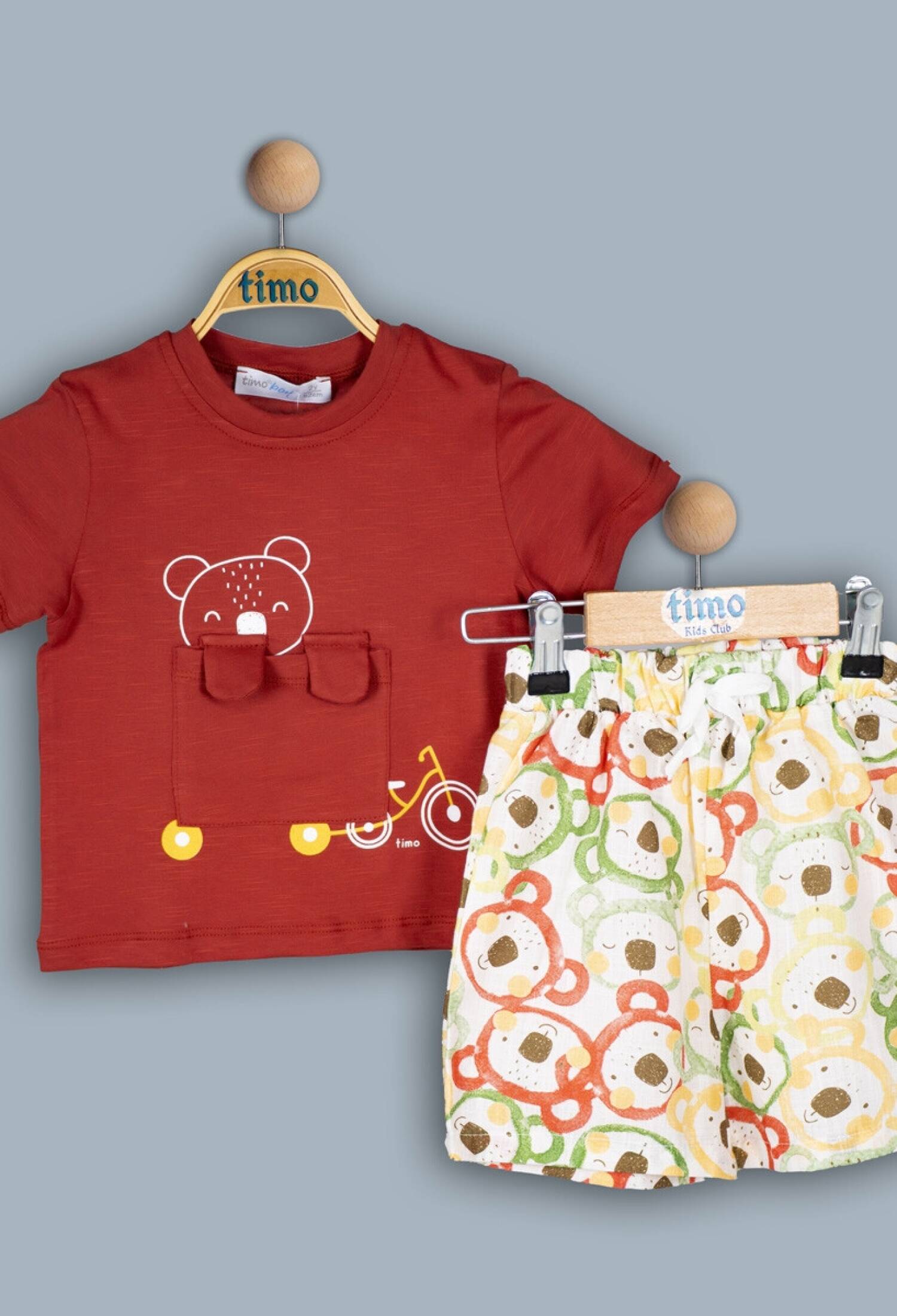 Toptan Kız Bebek 2'li Tişört ve Şort Takımı 6-24M 1018-TE4DT202241501 - 1018-TE4DT202241501 - Brand: Timo - Kids & Bby Clothes From Peralane Kids Turkey