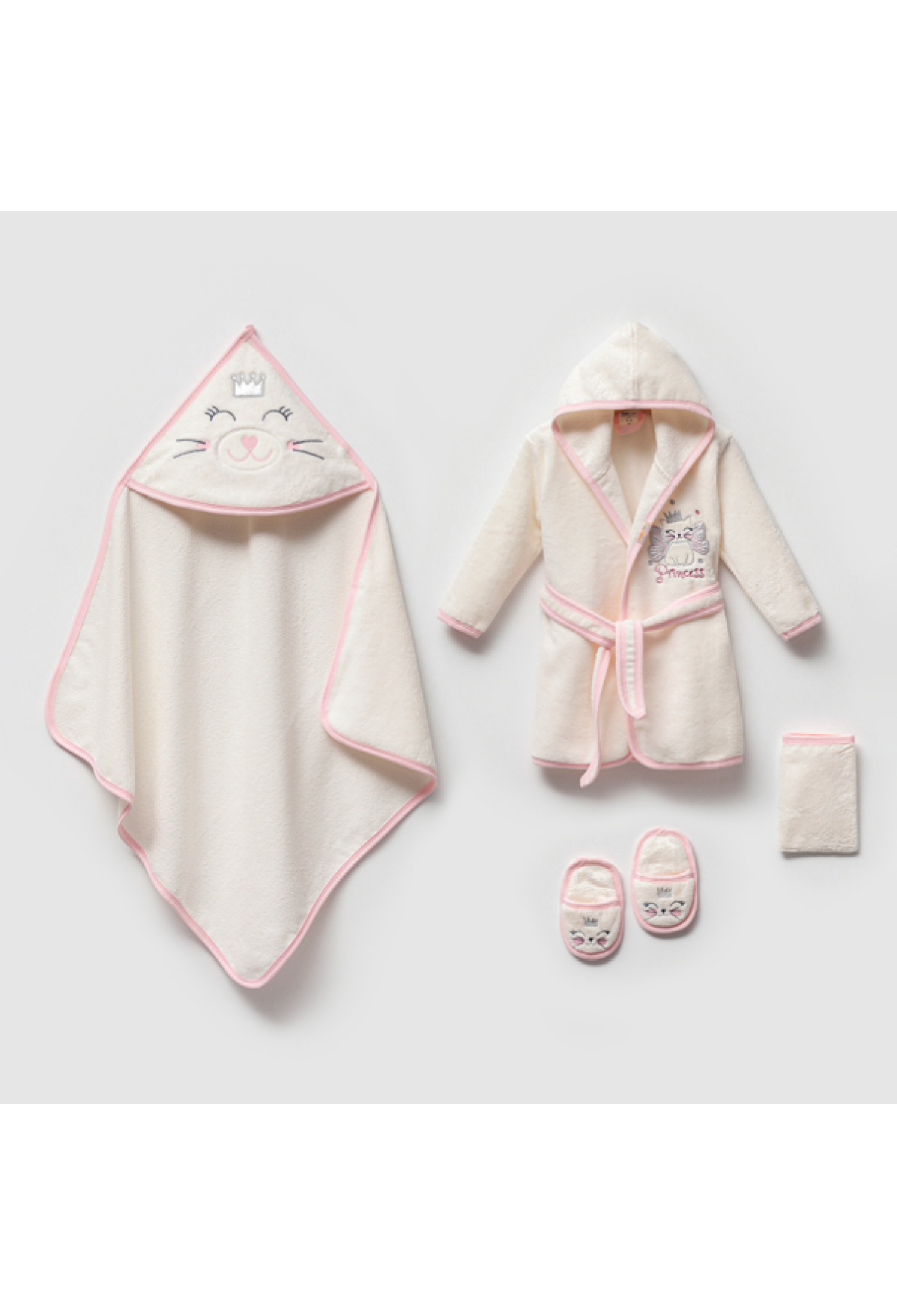 Toptan Kız Bebek 4'lü Banyo Seti 0-36M 1072-703K - 1072-703K - Brand: Ramel Kids - Kids & Bby Clothes From Peralane Kids Turkey