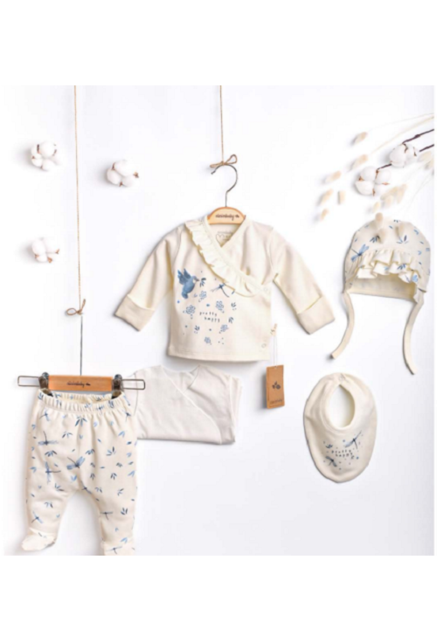 Toptan Kız Bebek 5'li Zıbın Takım 0-3M 1043-4930 - 1043-4930 - Brand: Ciccimbaby - Kids & Bby Clothes From Peralane Kids Turkey