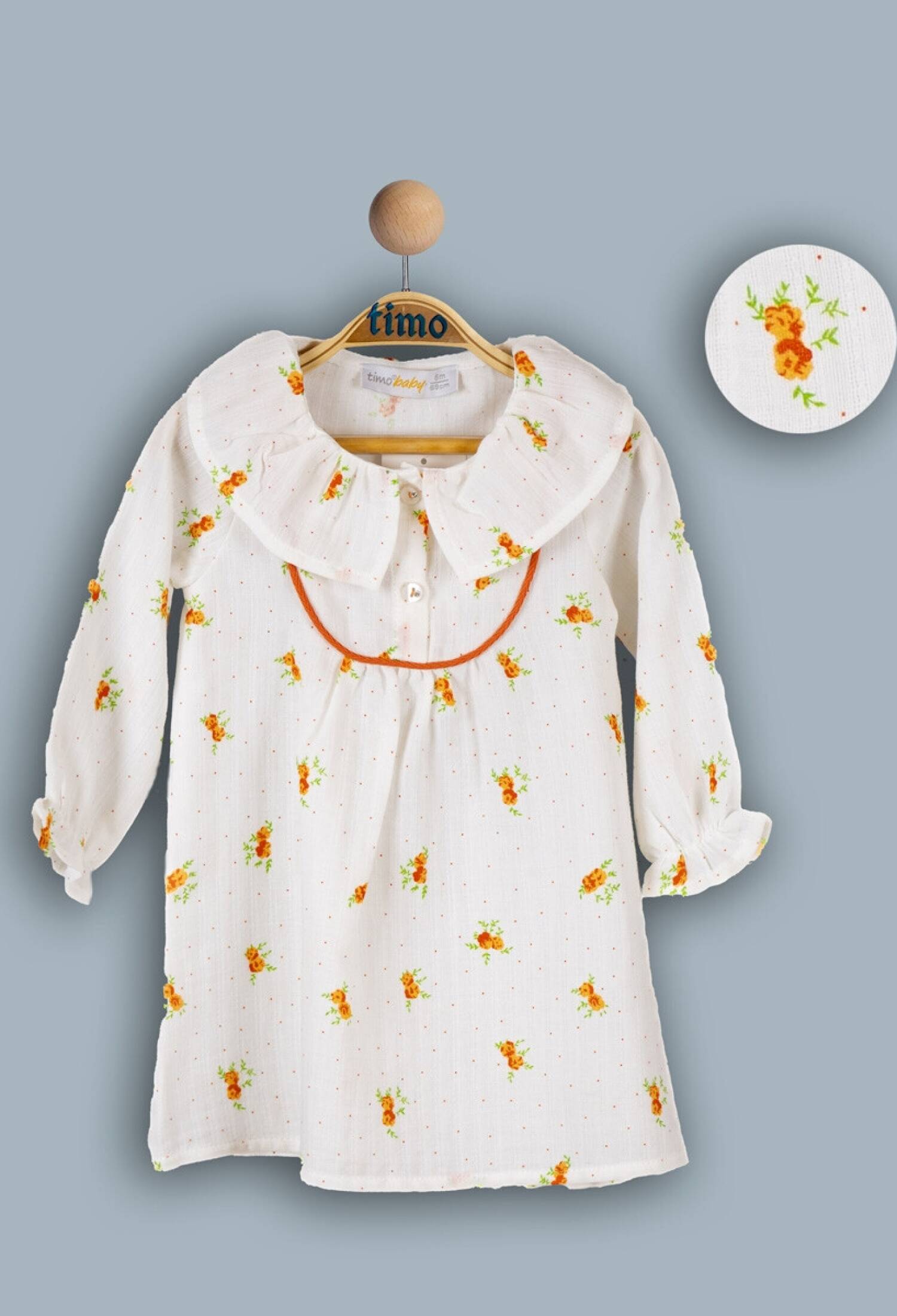 Toptan Kız Bebek Müslin Elbise 6-24M 1018-TK4DÜ042242391 - 1018-TK4DÜ042242391 - Brand: Timo - Kids & Bby Clothes From Peralane Kids Turkey