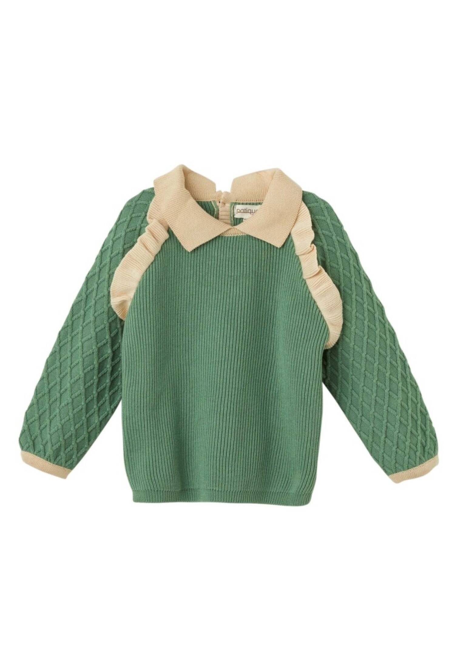 Toptan Kız Bebek Organik Pamuklu Fırfırlı Kazak 6-36M 1061-21172 - 1061-21172 - Brand: Uludağ Triko - Kids & Bby Clothes From Peralane Kids Turkey