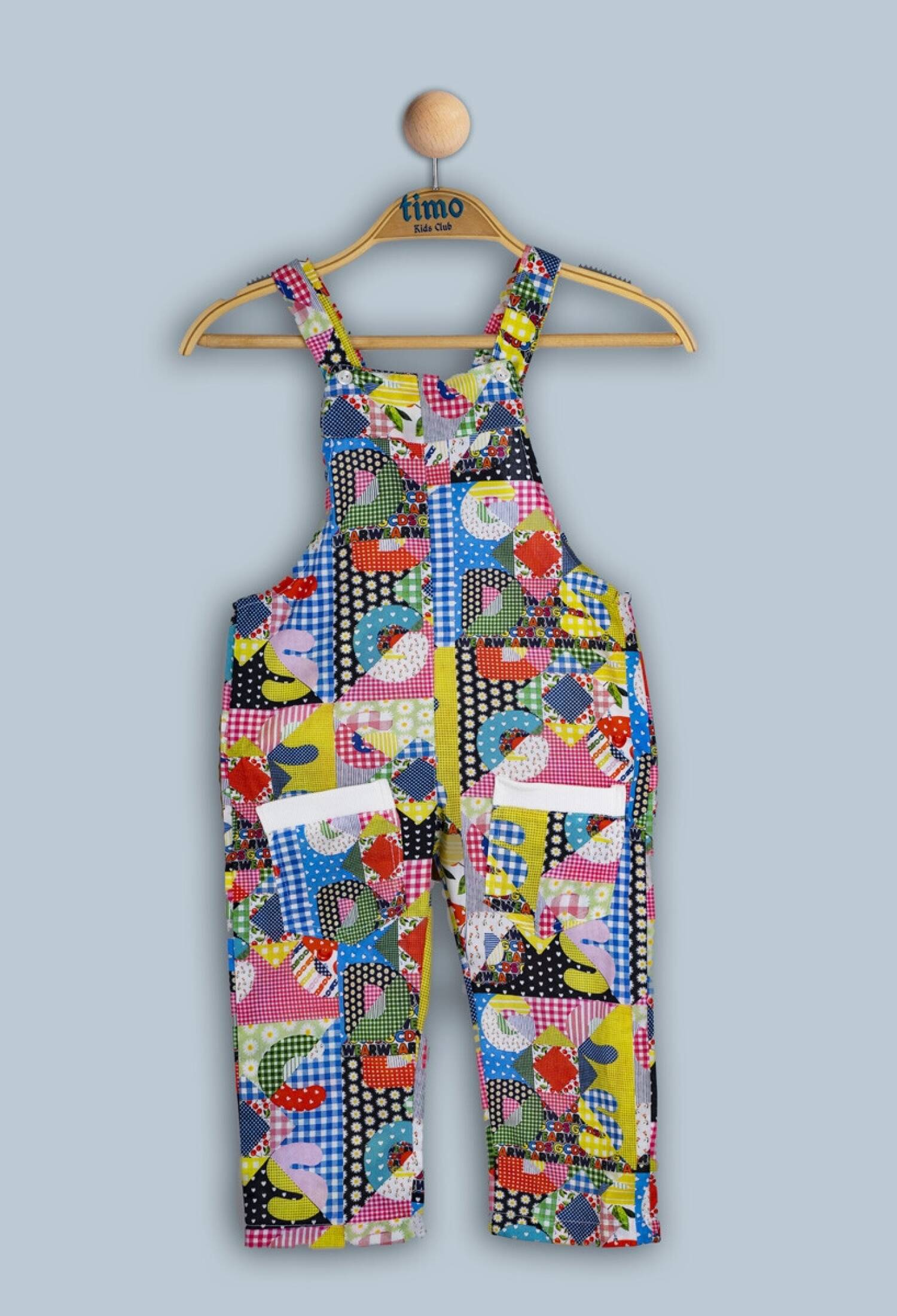 Toptan Kız Bebek Patchwork Salopet 6-24M 1018-TK4DÜ132243341 - 1018-TK4DÜ132243341 - Brand: Timo - Kids & Bby Clothes From Peralane Kids Turkey