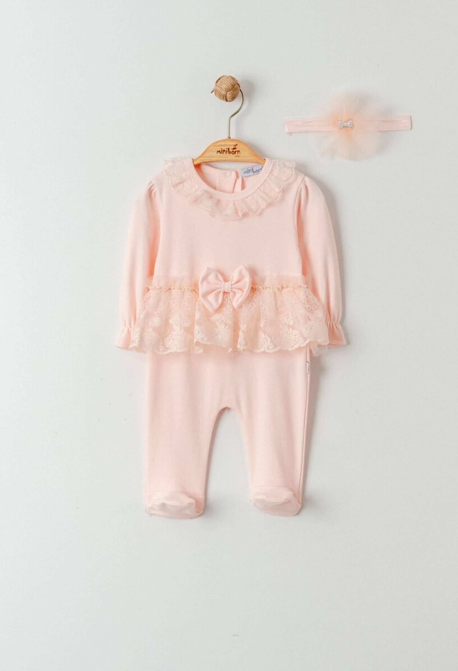 Toptan Kız Bebek Taçlı Tulum 0-6M 2019-6289 - 2019-6289 - Brand: Miniborn - Kids & Bby Clothes From Peralane Kids Turkey